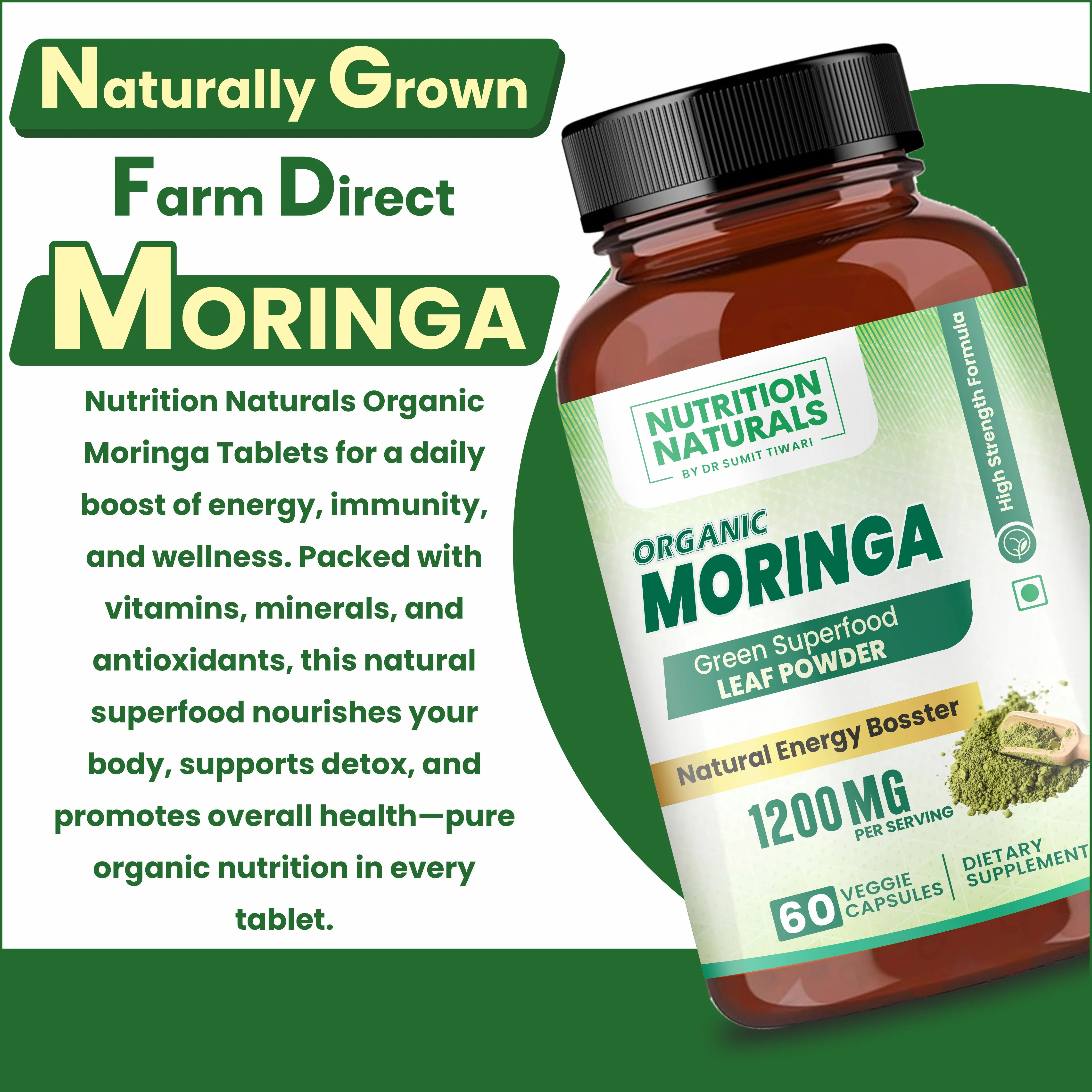 Organic Moringa Superfood 1200mg (60 capsules) - Image 7