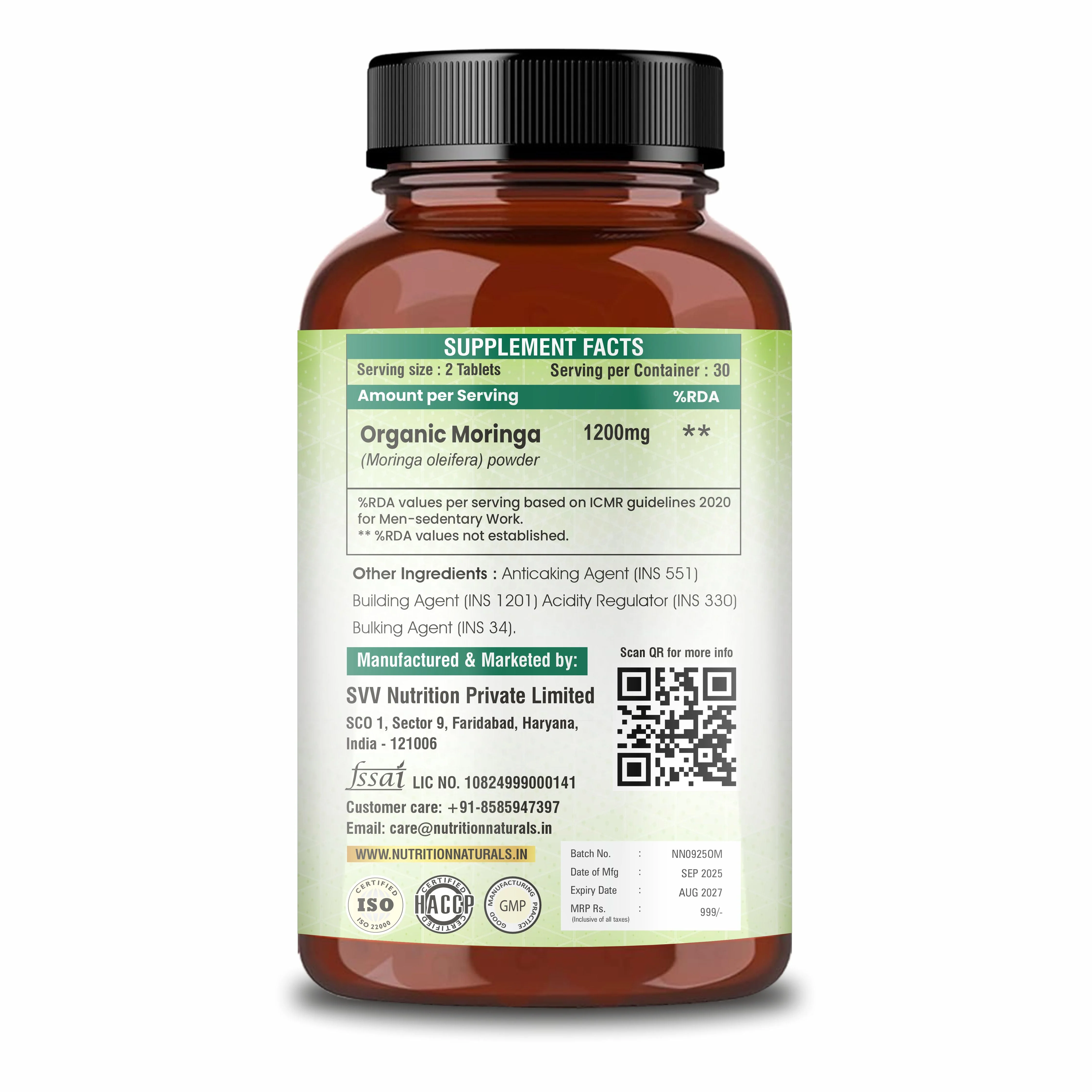 Organic Moringa Superfood 1200mg (60 capsules) - Image 9