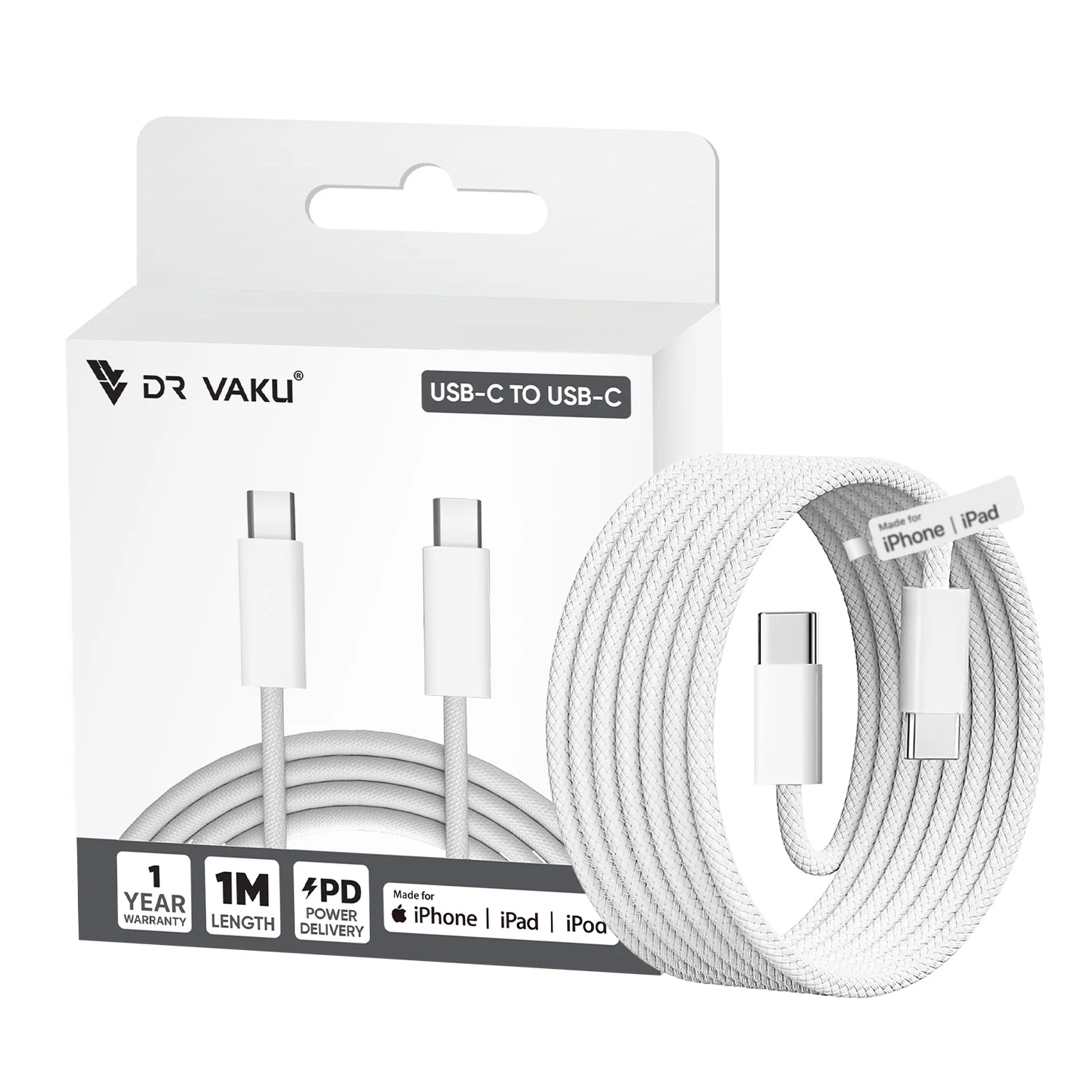 Original Nylon Braided Type C To Type C [Apple MFi Certified] Fast Charging Cable For iPhone 16 / 15 Series
