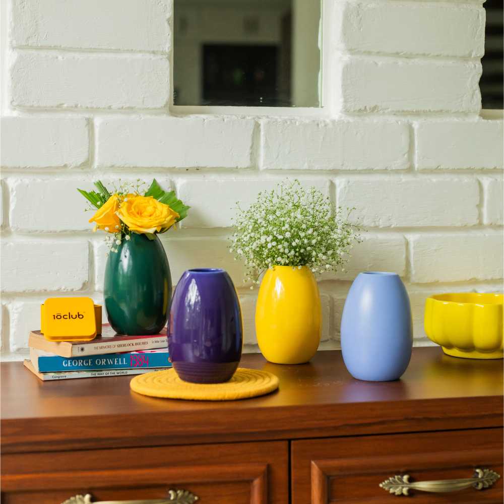 Oval Ceramic Table Vase - Image 8