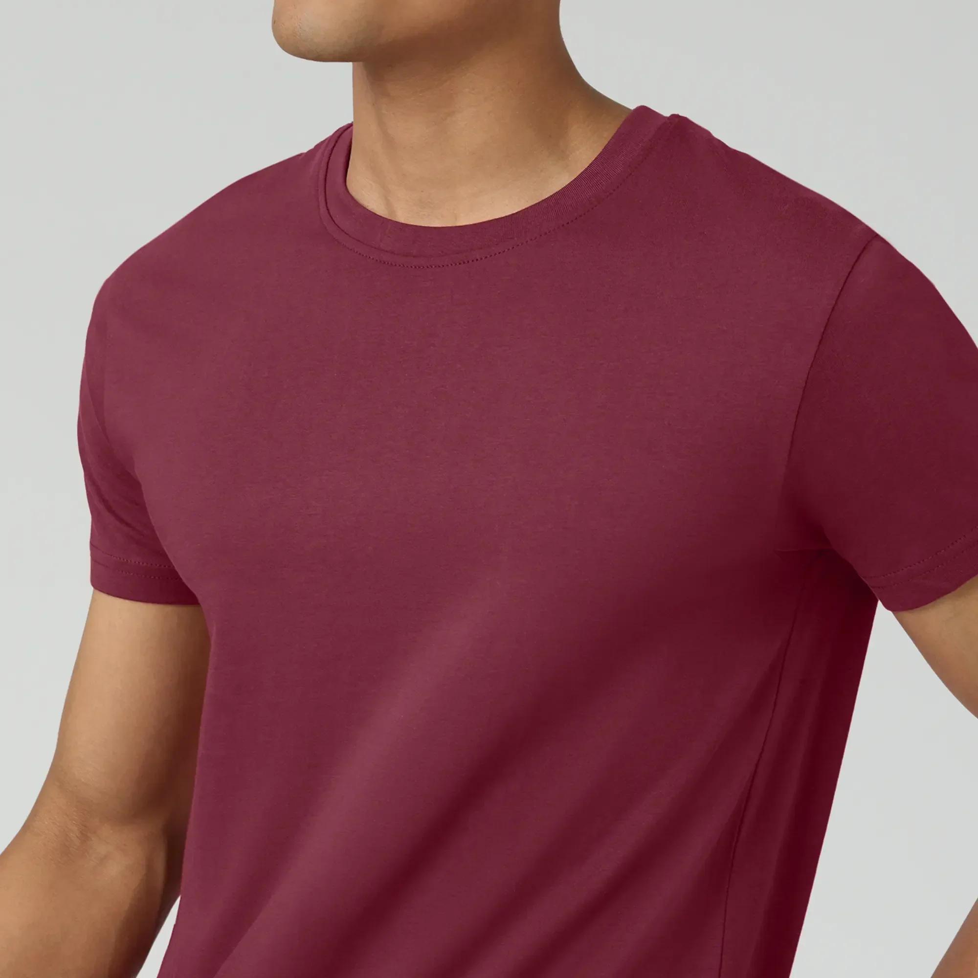 Pace Combed Cotton T-shirts Merlot Maroon - Image 5