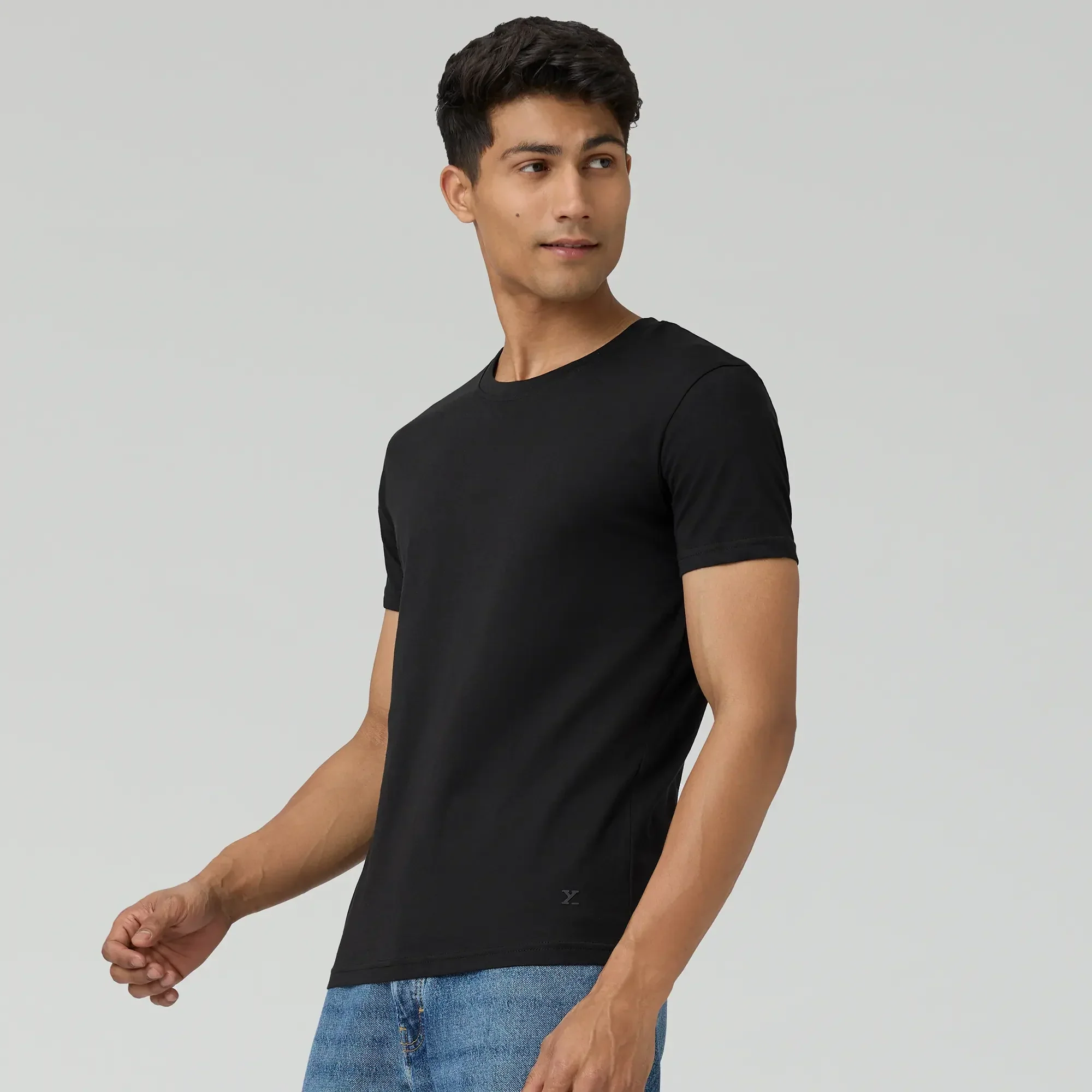 Pace Combed Cotton T-shirts Pitch Black - Image 3