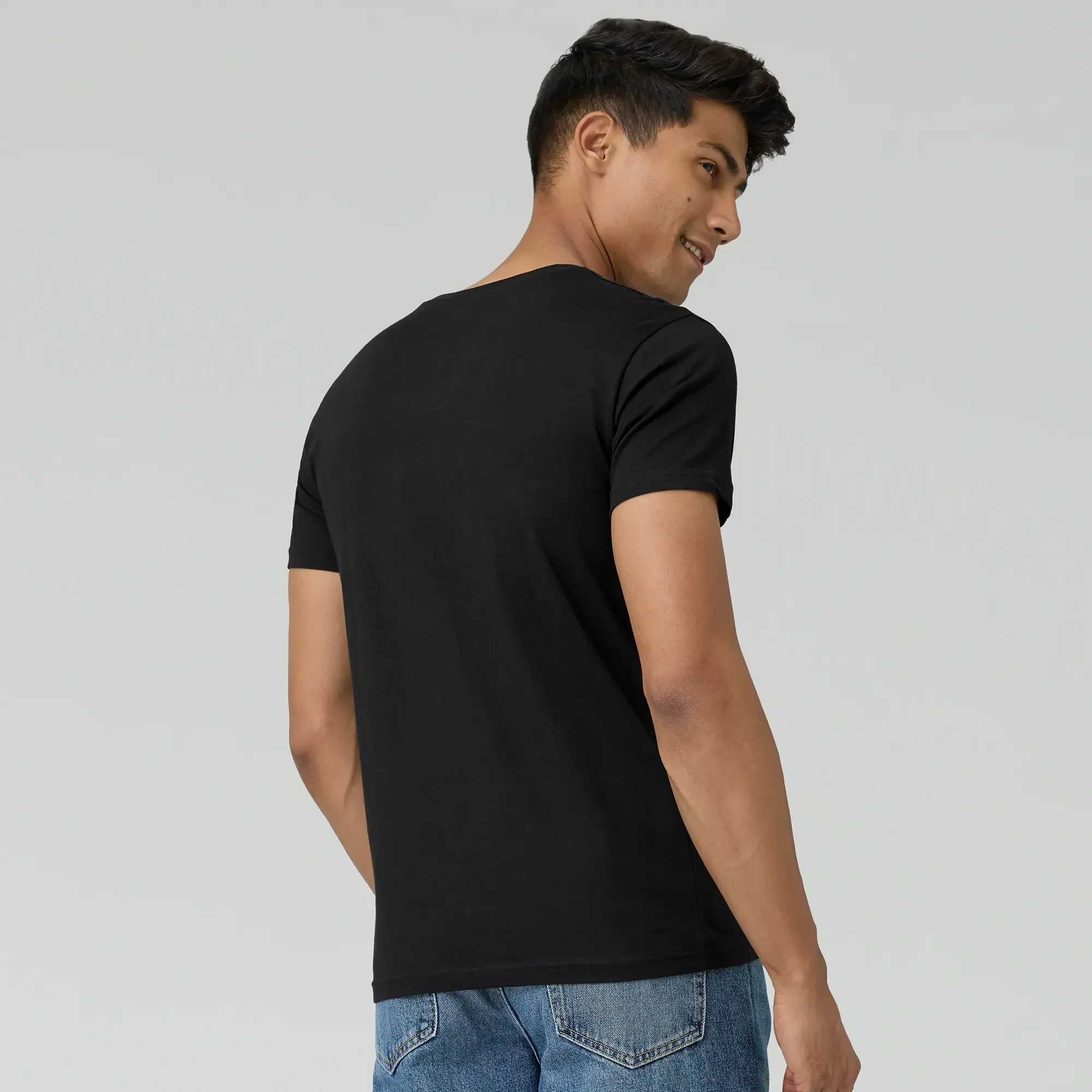 Pace Combed Cotton T-shirts Pitch Black - Image 5