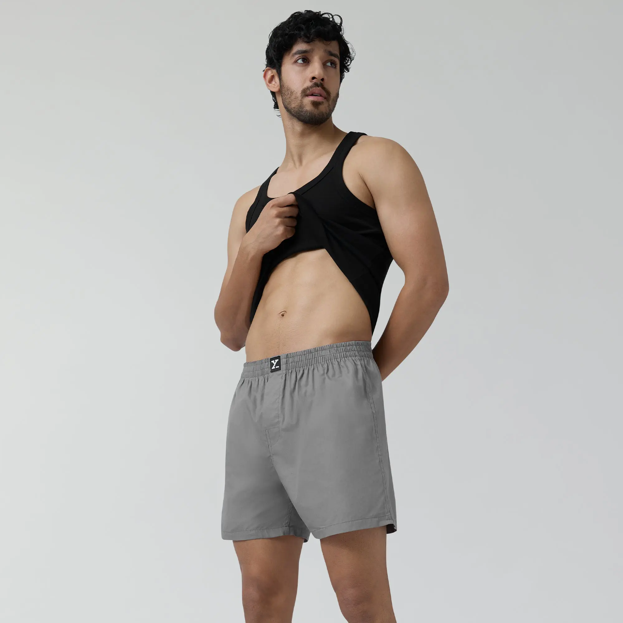 Pace Cotton Boxer Ash Grey - Image 2
