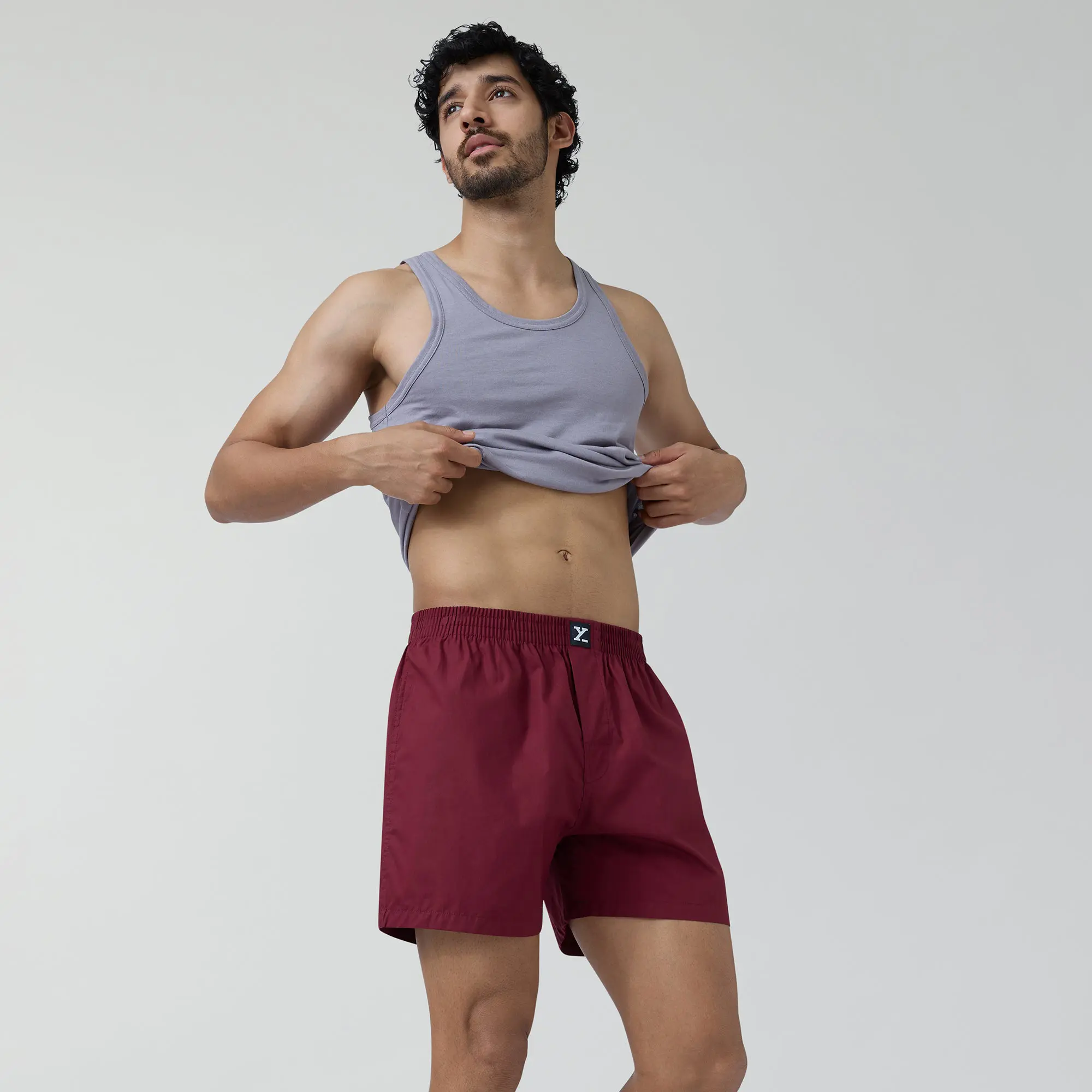 Pace Cotton Boxer Bold Burgundy - Image 2