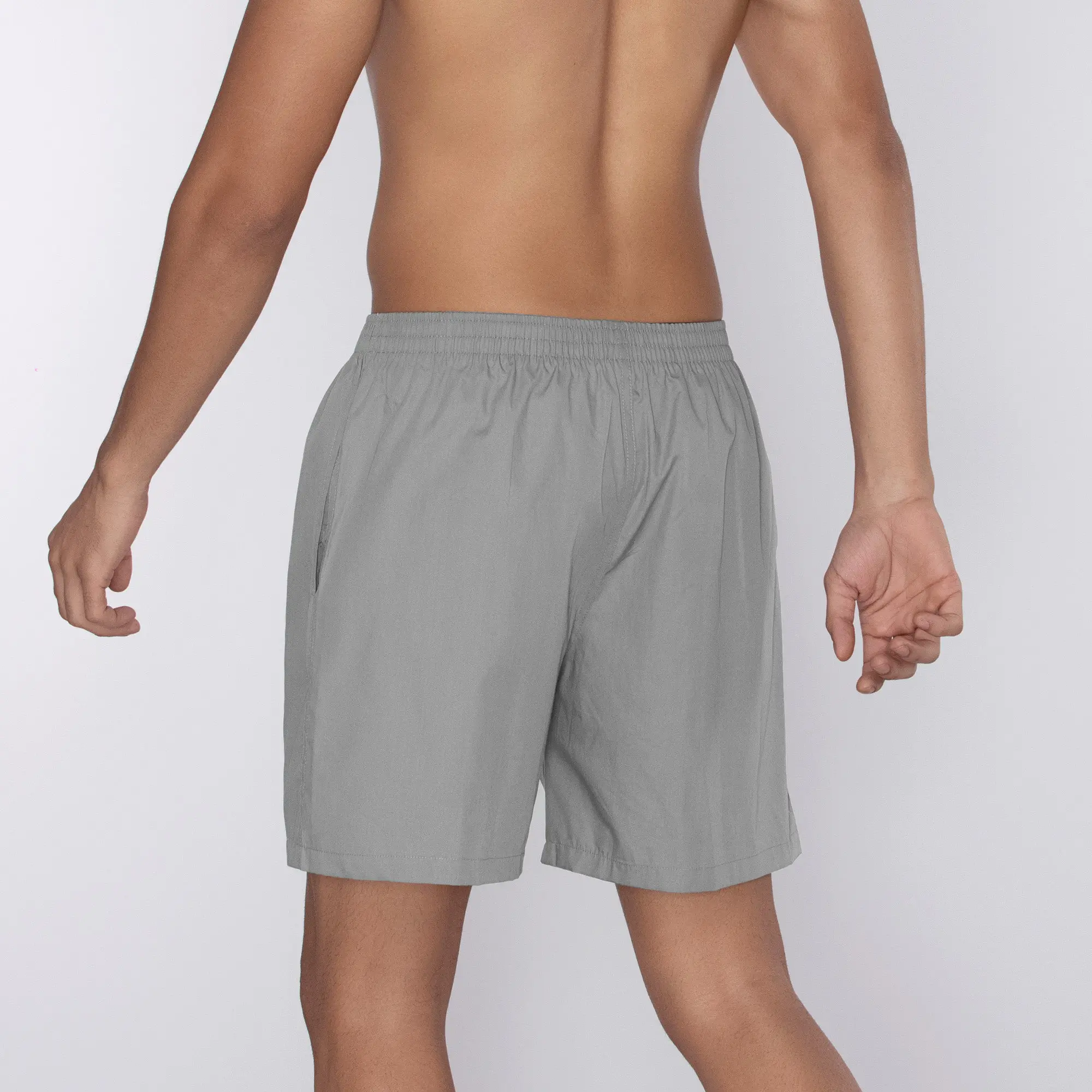 Pace Cotton Boxer Shorts Ash Grey - Image 4