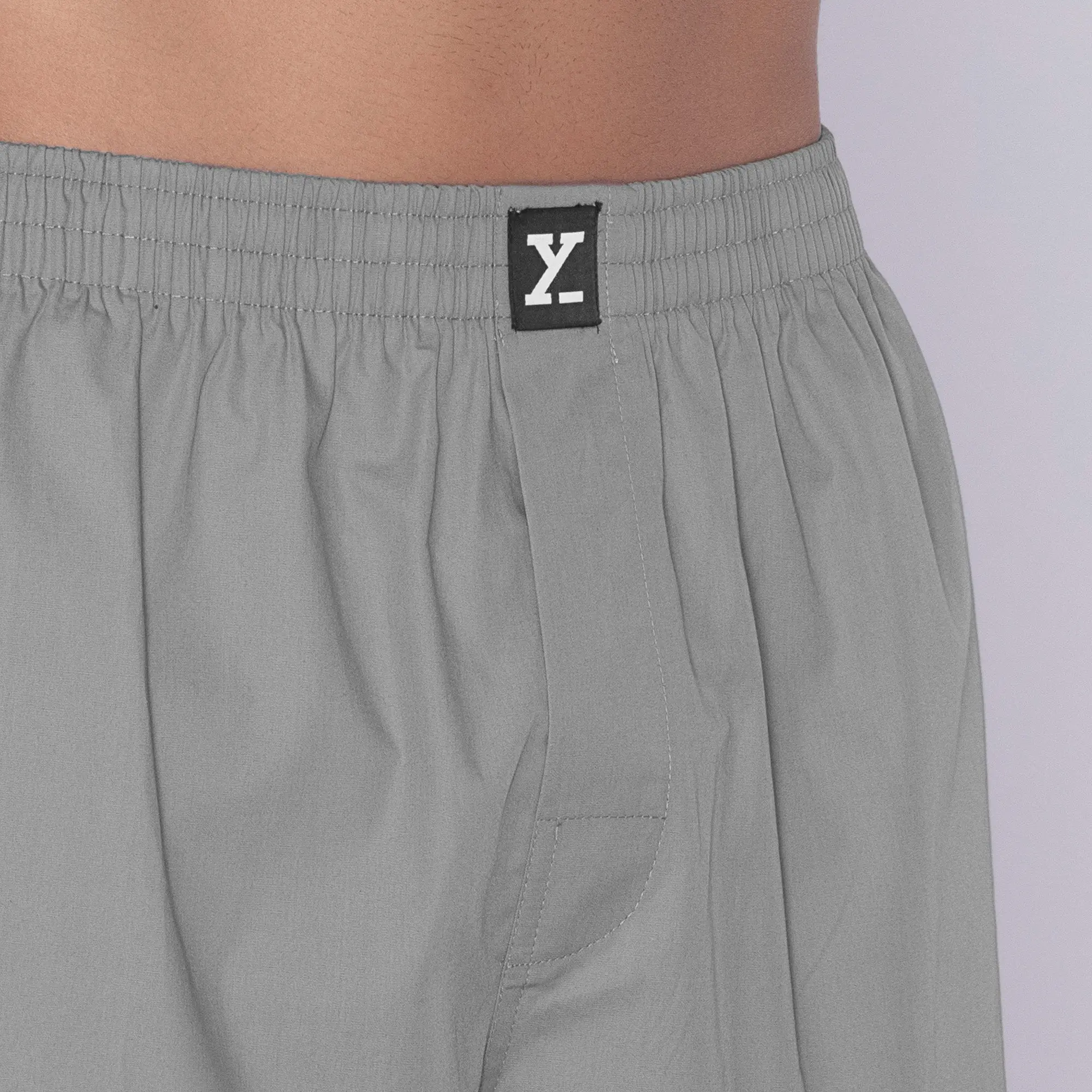Pace Cotton Boxer Shorts Ash Grey - Image 5