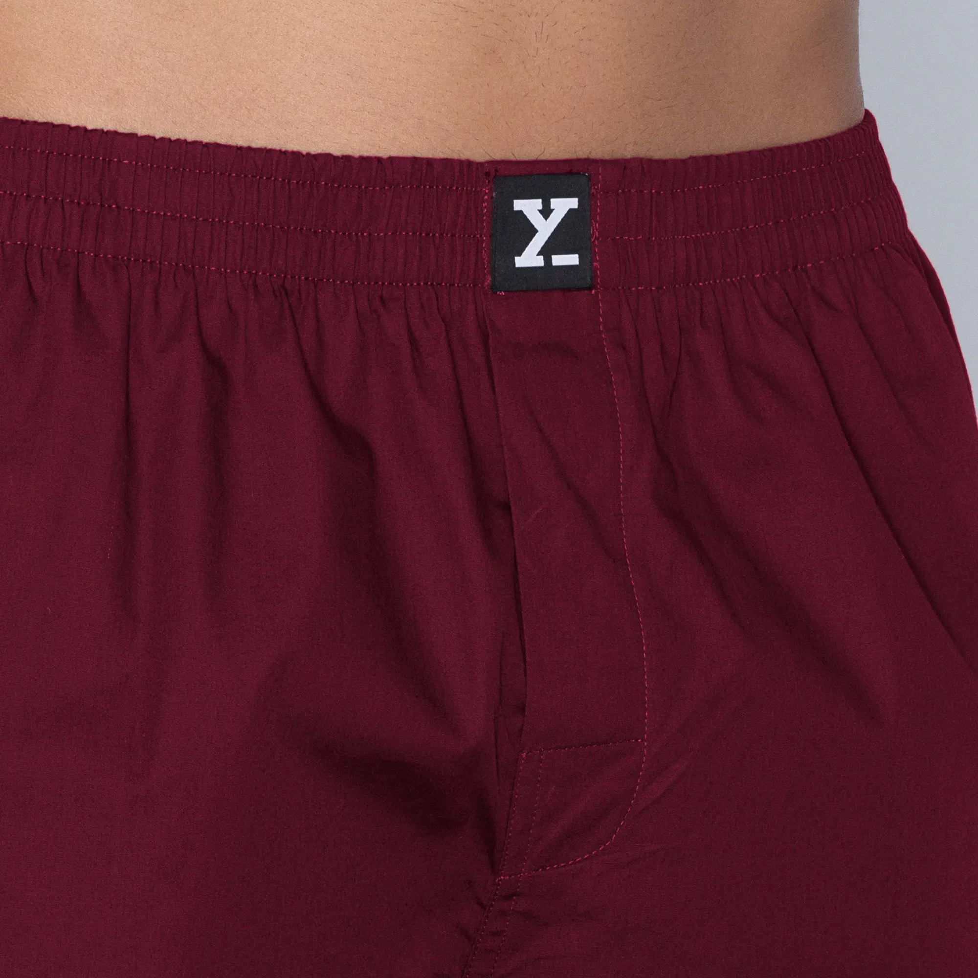 Pace Cotton Boxer Shorts Bold Burgundy - Image 5