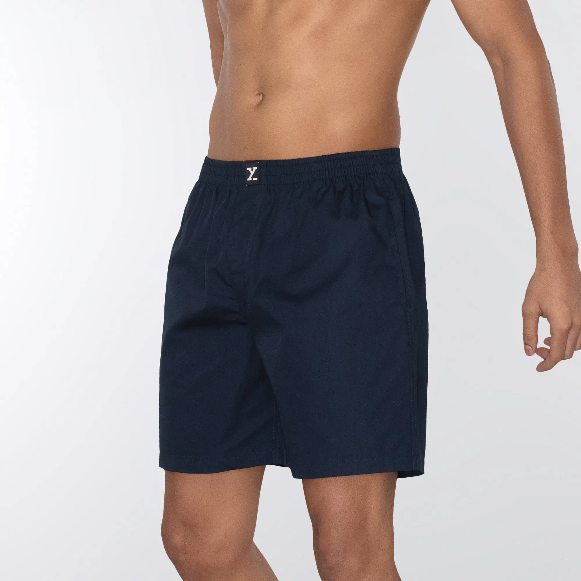 Pace Cotton Boxer Shorts Midnight Blue - Image 2