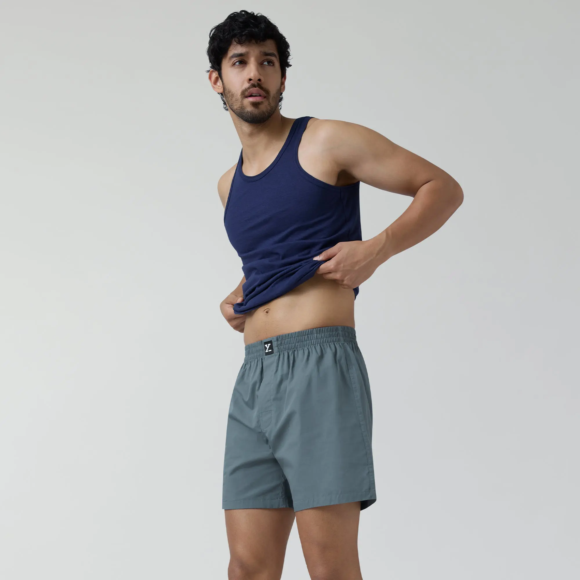 Pace Cotton Boxer Storm Grey - Image 2
