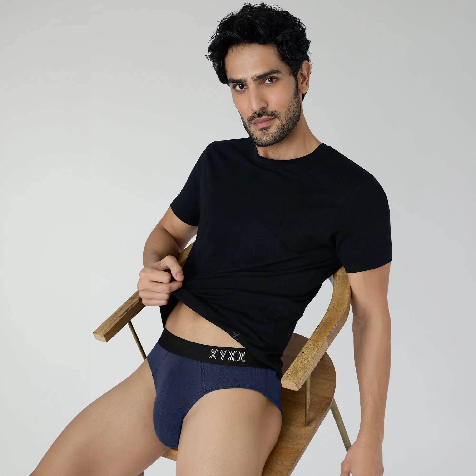 Pace Cotton Rib Briefs Estate Blue - Image 3