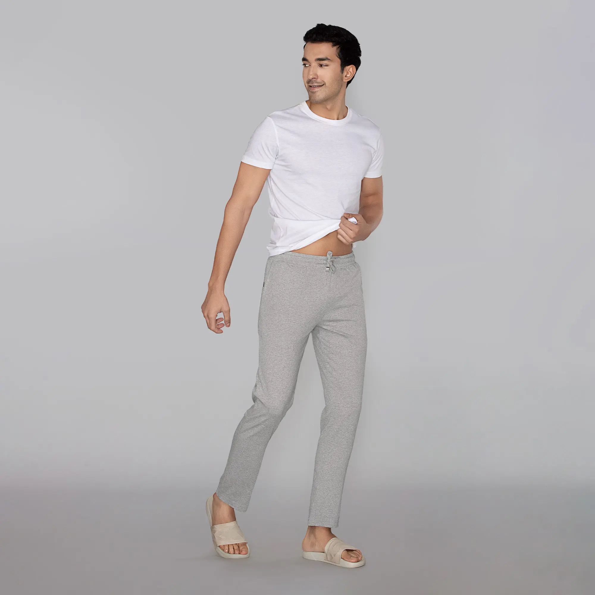 Pace Cotton Rich Track Pants Frost Grey - Image 2