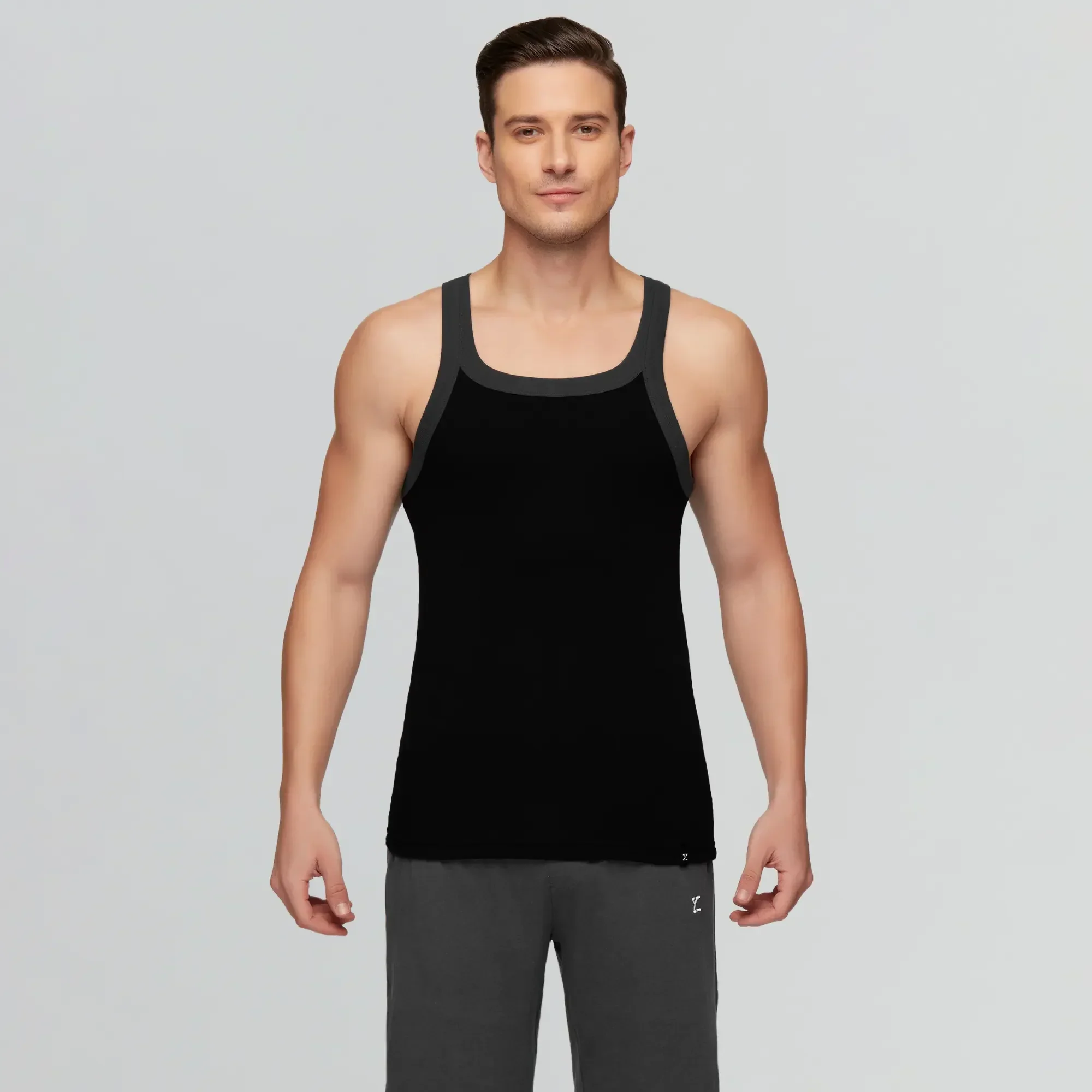 Pace Square Neck Vest Black Knight