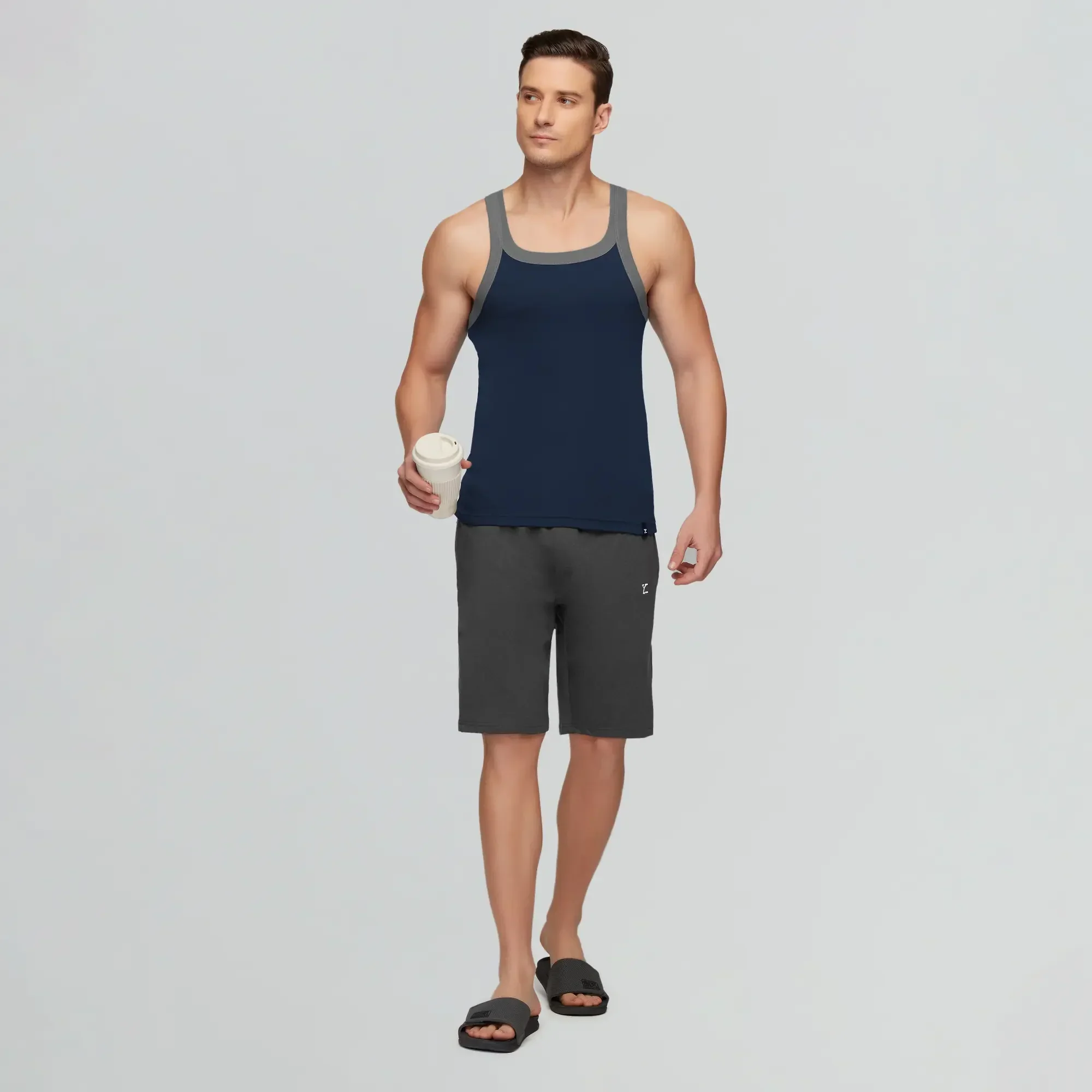 Pace Square Neck Vest Estate Blue - Image 6