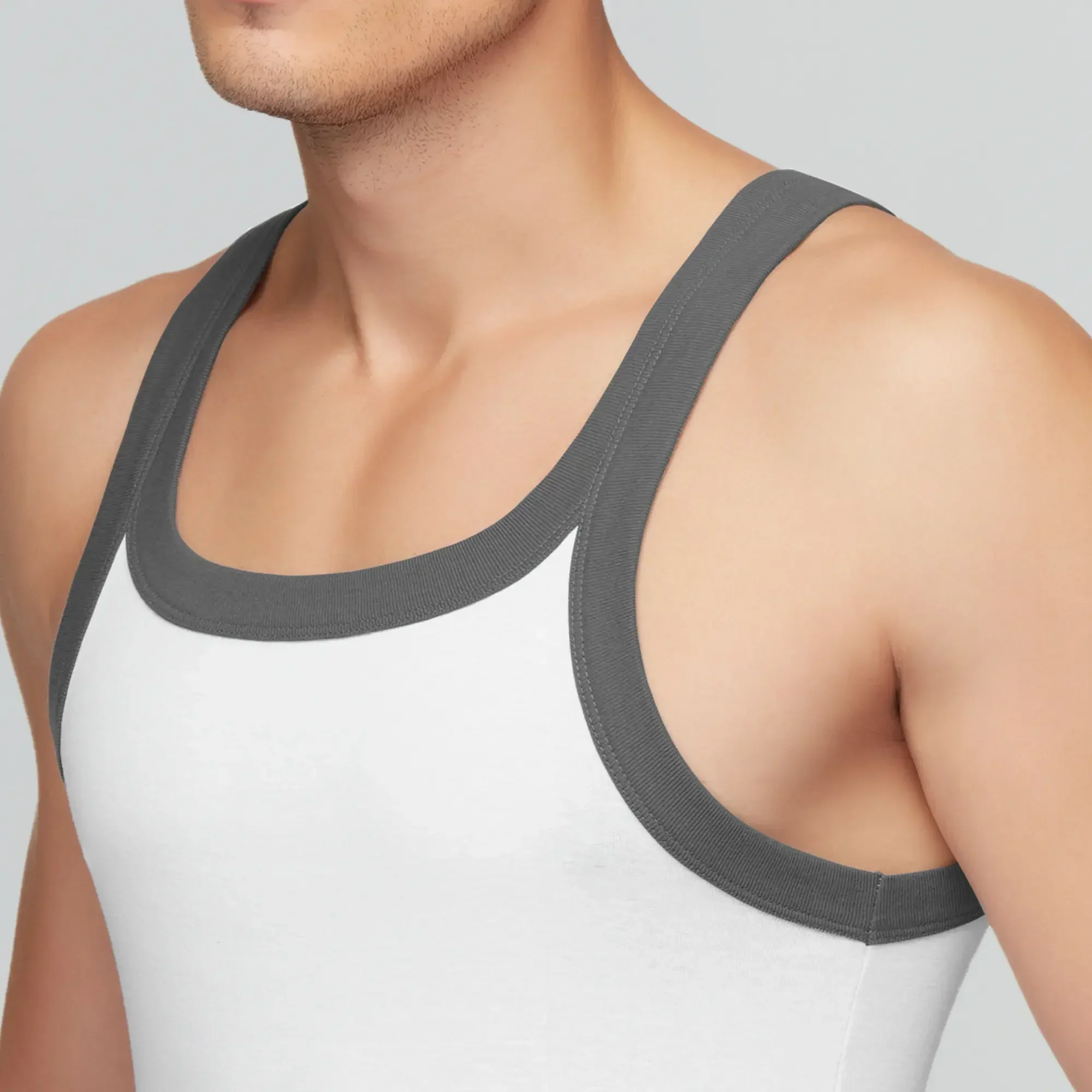 Pace Square Neck Vest Polar White - Image 4