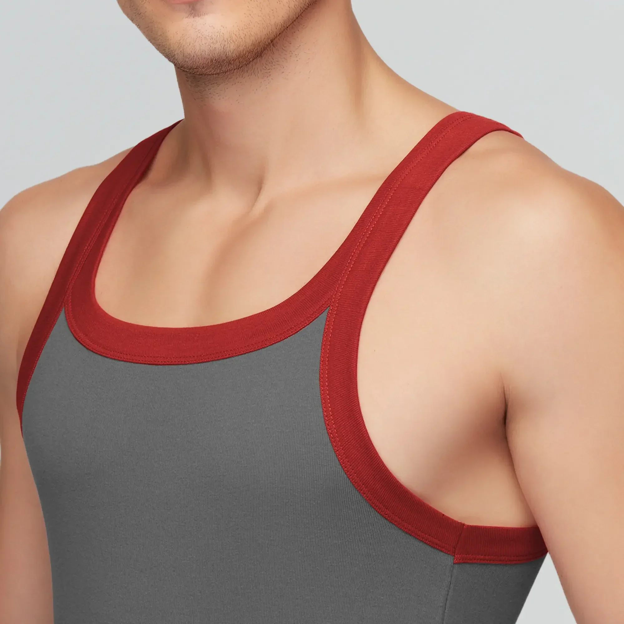 Pace Square Neck Vest Ribbon Grey - Image 4