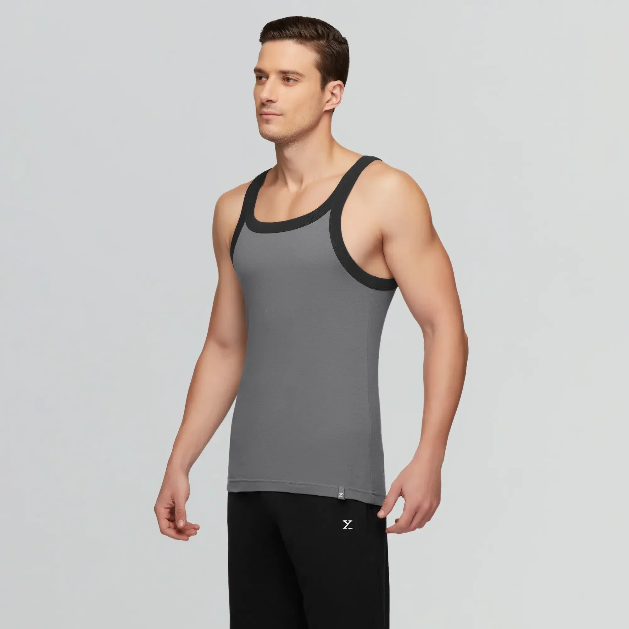 Pace Square Neck Vest Steel Ash Grey - Image 2