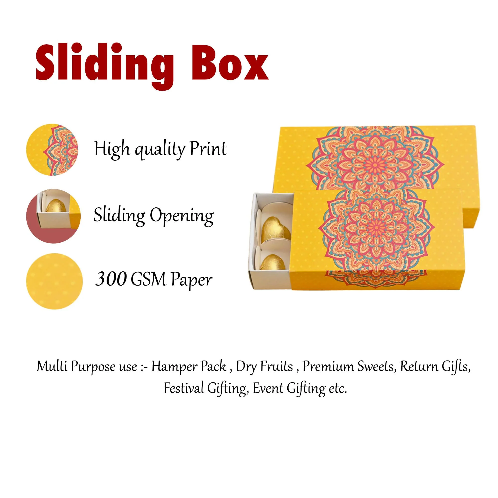 Pack of 10 Sliding Box for Chocolate Packing - Image 6