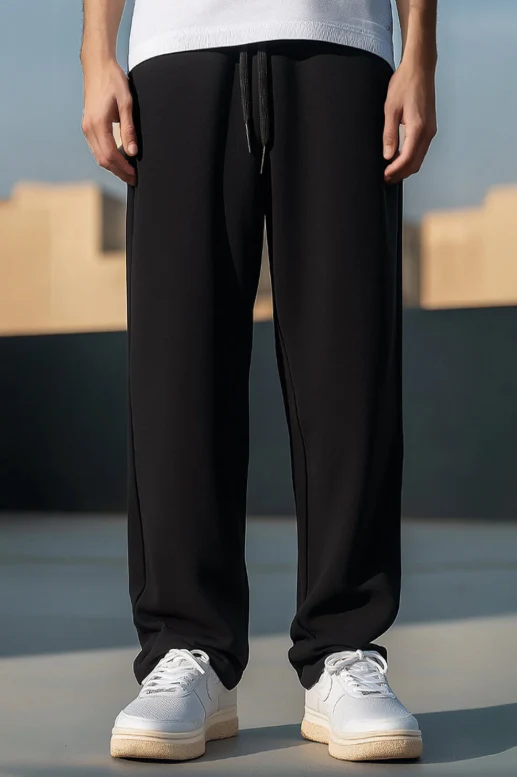 Pack Of 2 Joggers : Black and Beige - Image 3