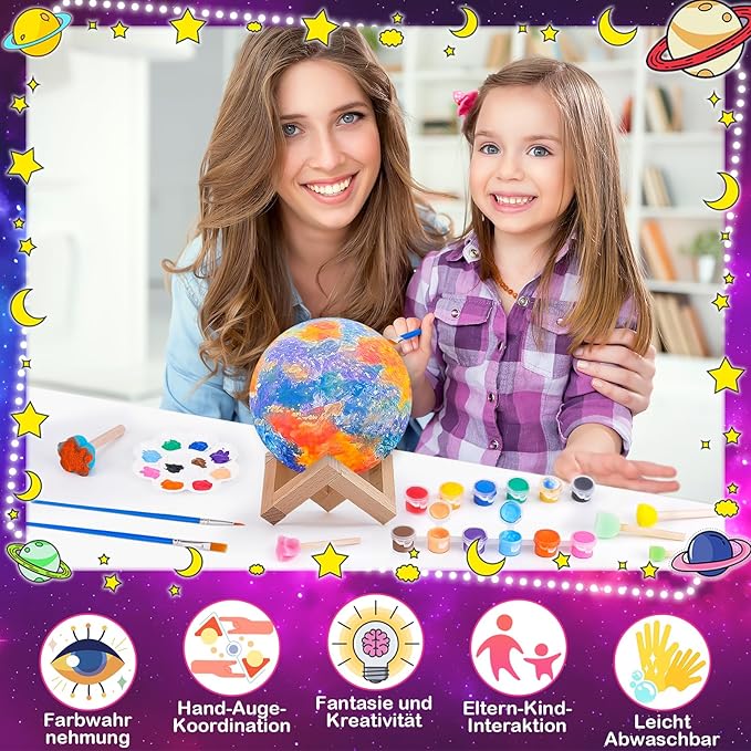 Paint Your Own Moon Lamp Kit  for Art Craft - Image 2