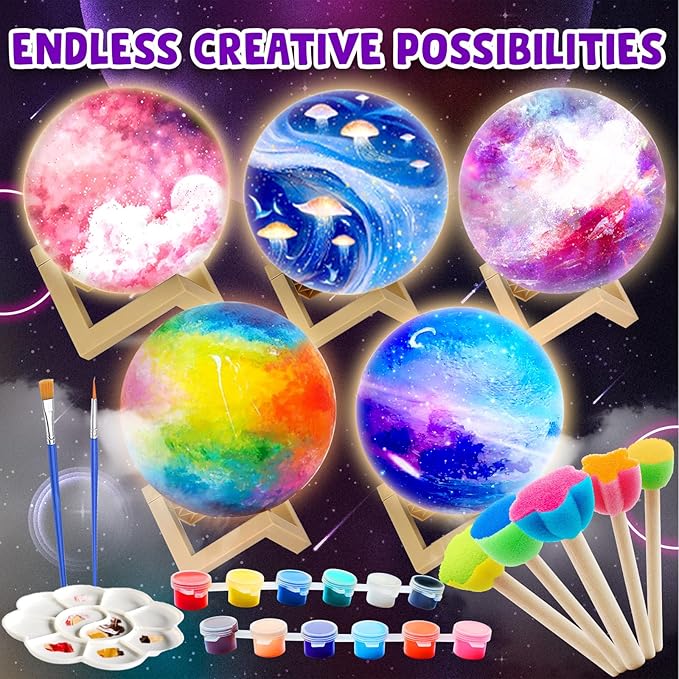 Paint Your Own Moon Lamp Kit  for Art Craft - Image 6