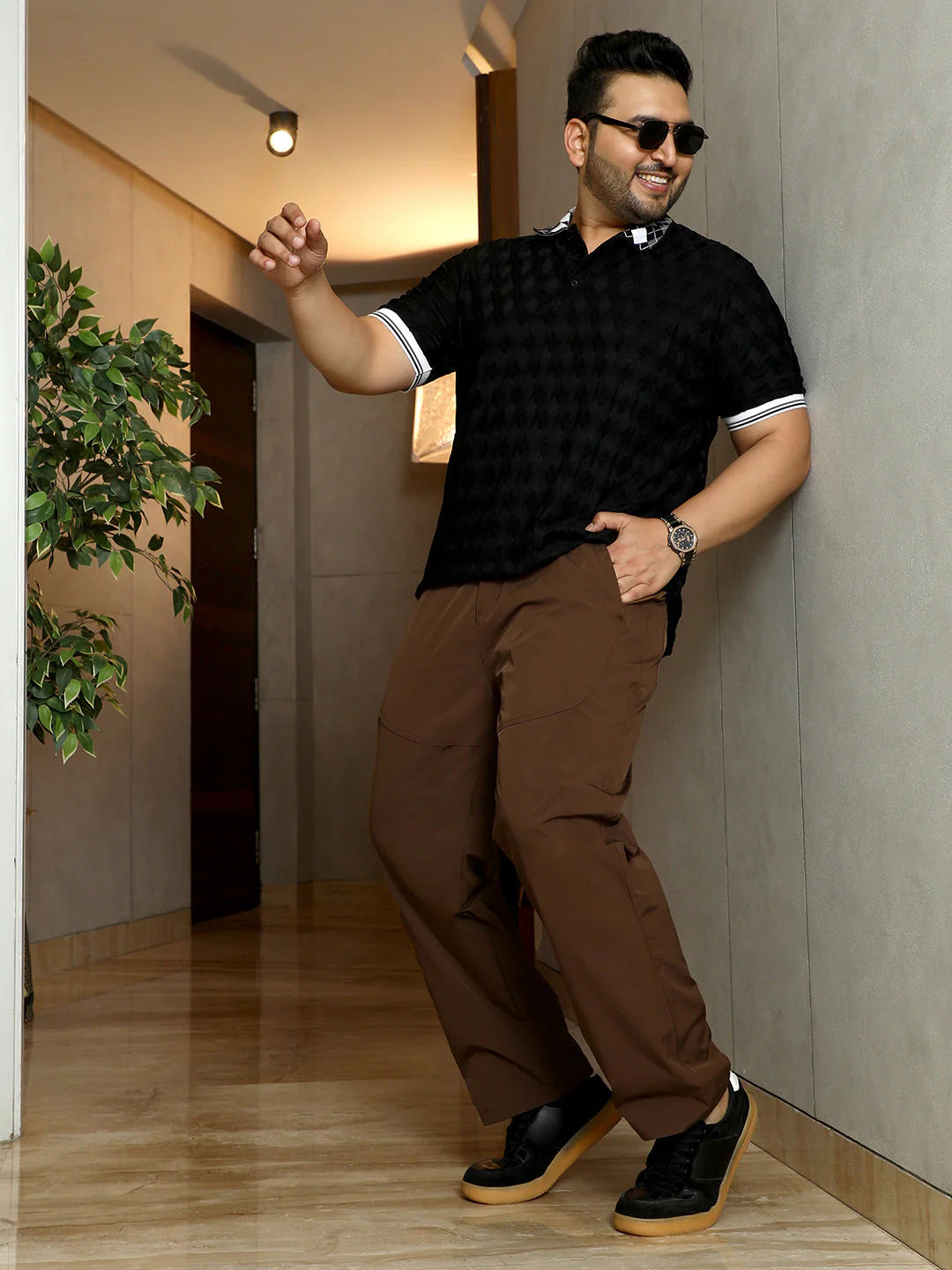 Panelled Straight-Fit Trousers - Image 6