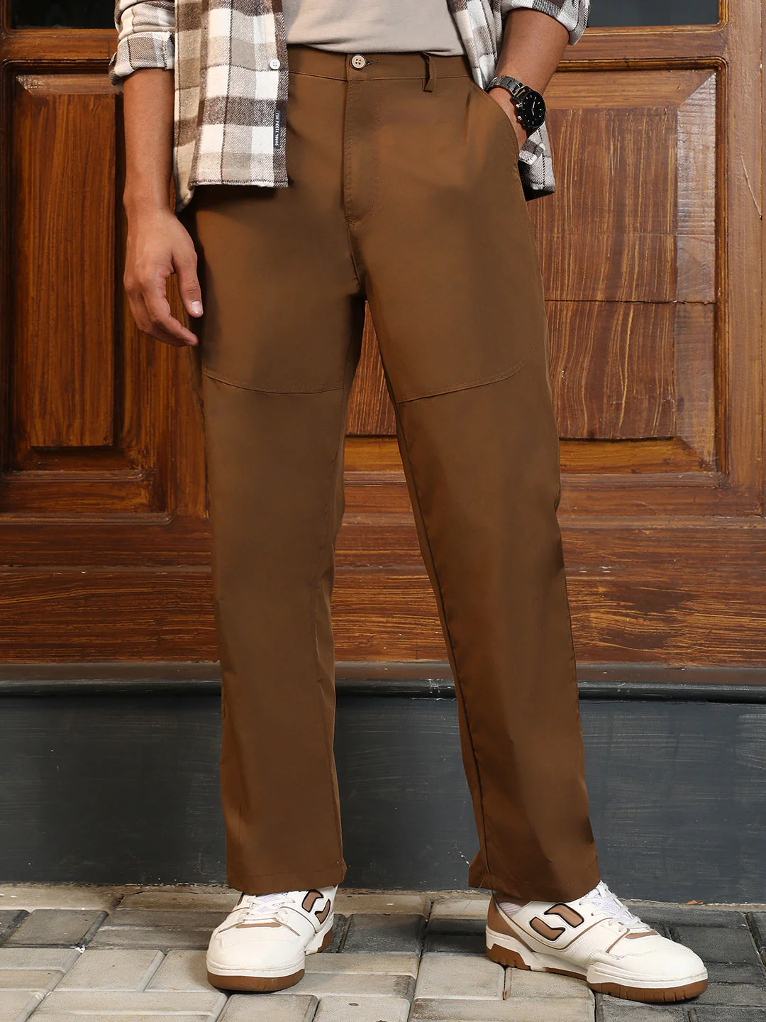 Panelled Straight-Fit Trousers - Image 2