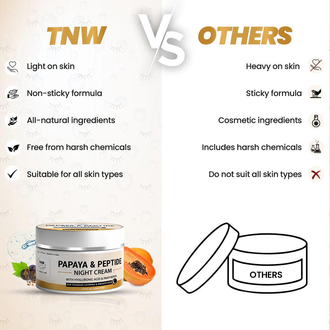 Papaya & Peptide Night Cream for Healthy Skin (SC) - Image 5