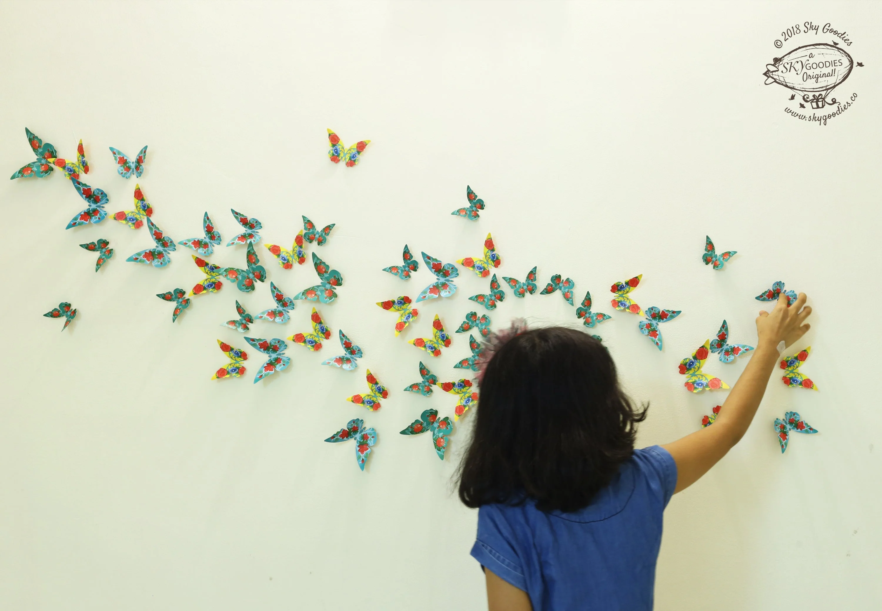 Paper Butterflies for Wall Decoration: Set of 24 - Image 2