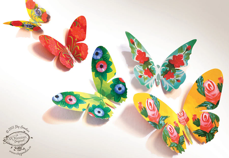 Paper Butterflies for Wall Decoration: Set of 24 - Image 3