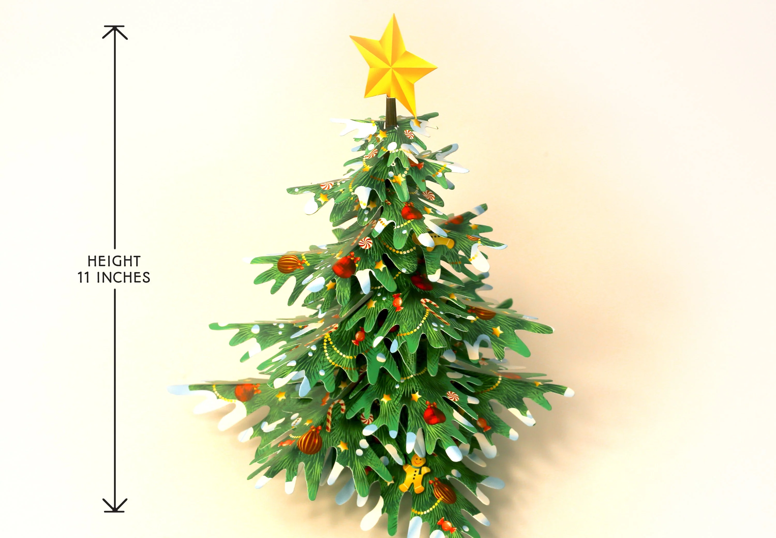 Paper Christmas Tree with Fairy Lights: DIY Paper Craft Kit - Image 9