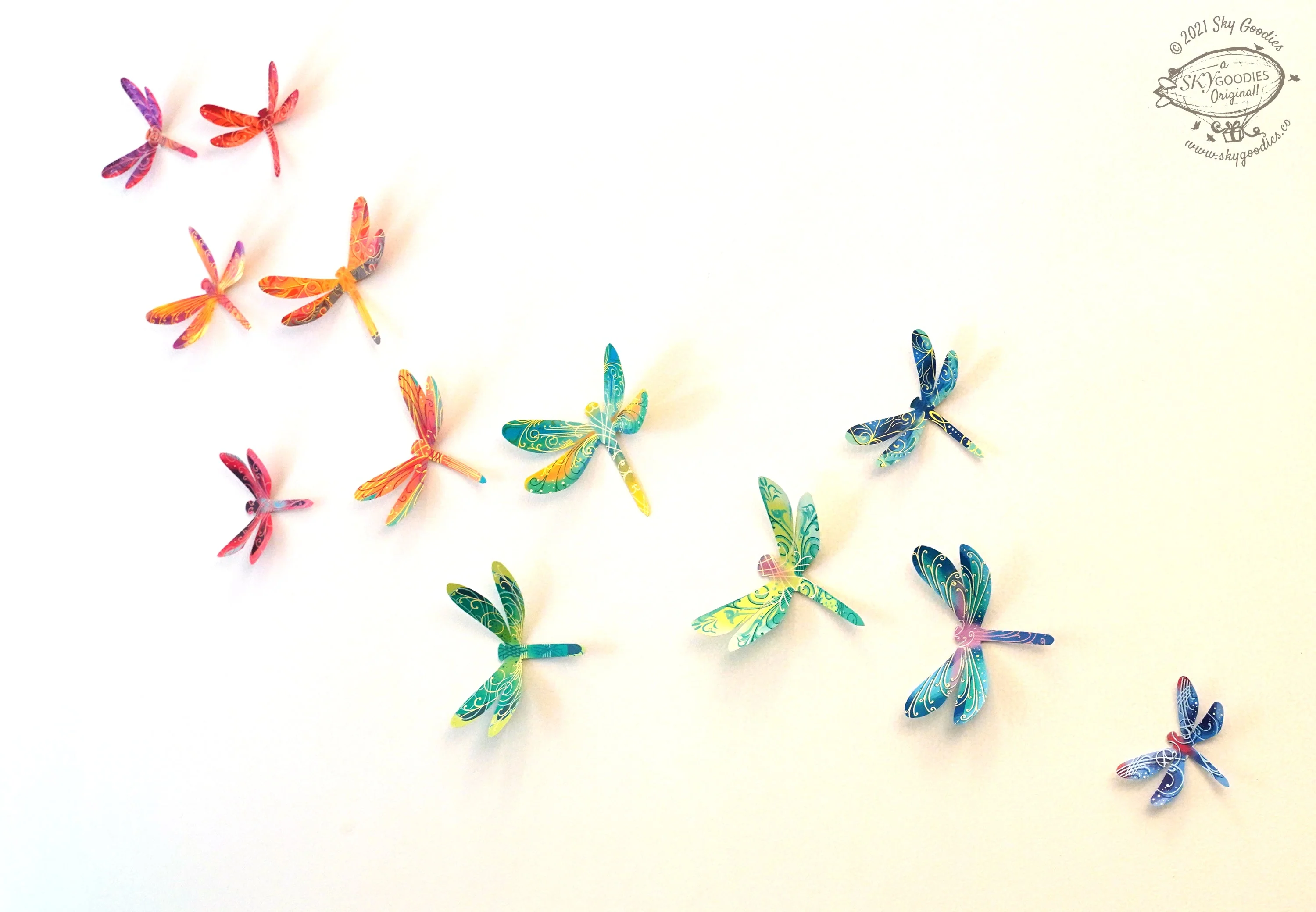 Paper Dragonflies for Wall Decoration: Set of 24 - Image 12