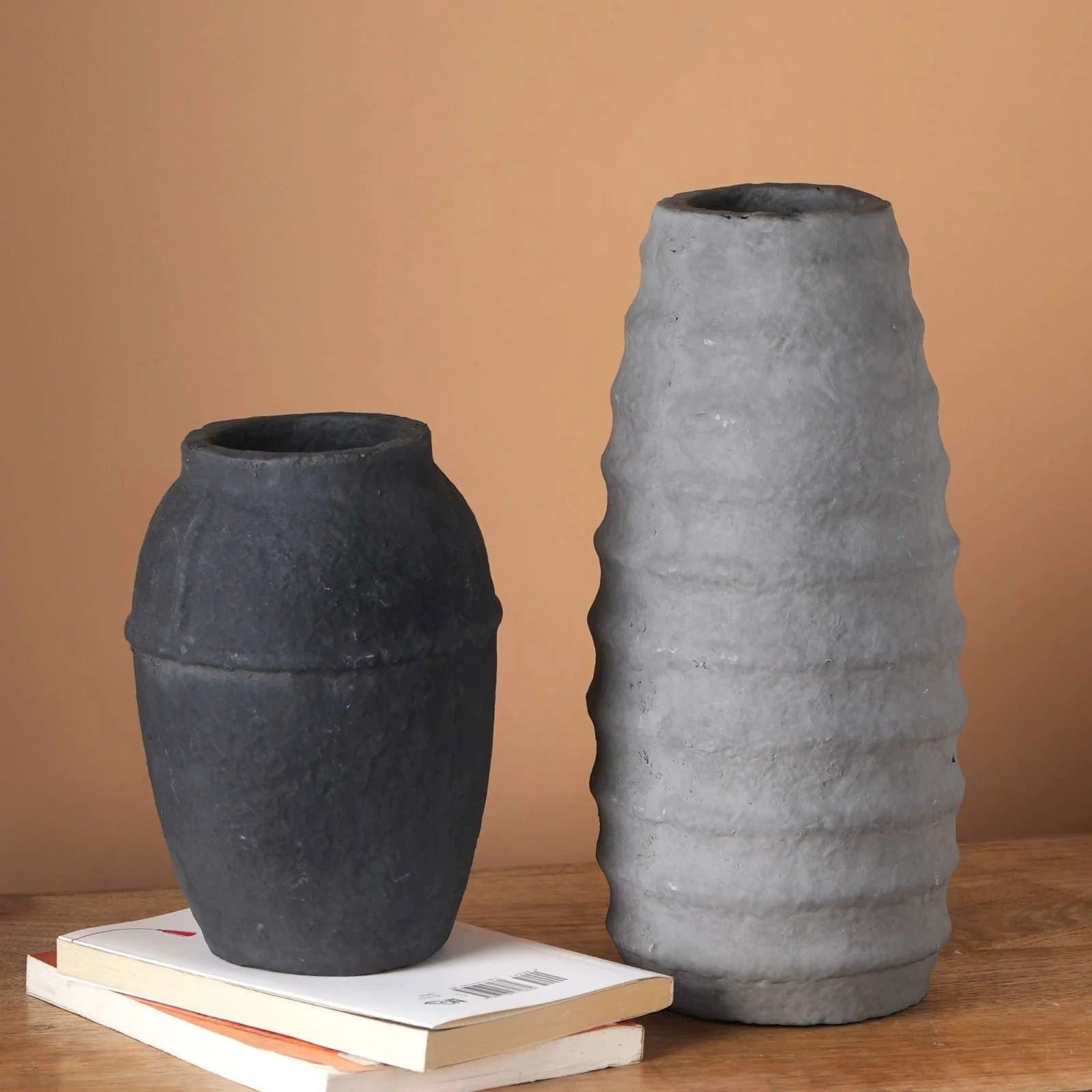 Paper Mache Vase - Black - Image 5