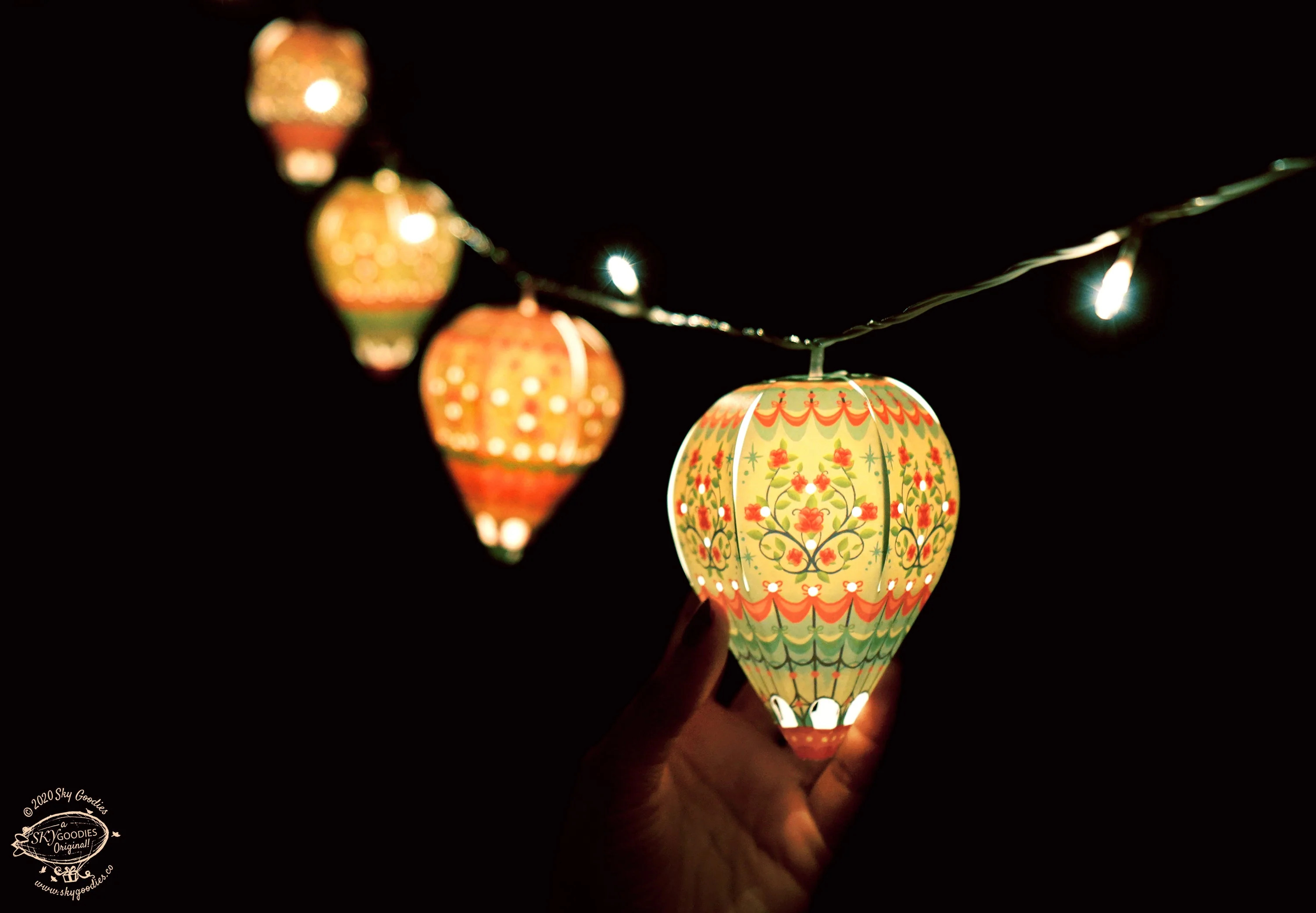 Paper Mini Hot Air Balloon Fairy Lights - Image 10