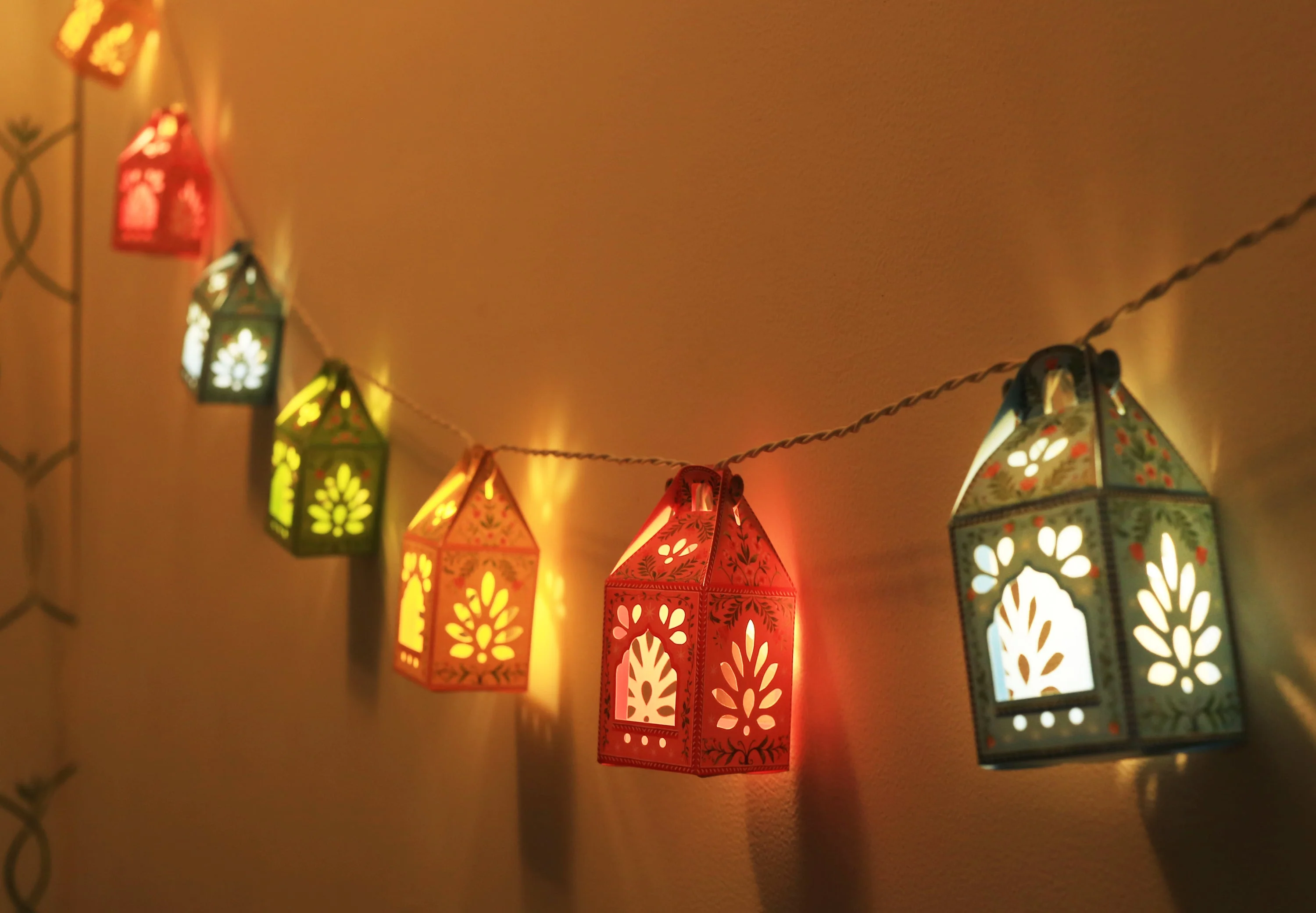Paper Mini Lanterns Colourful Fairy Lights - Image 3