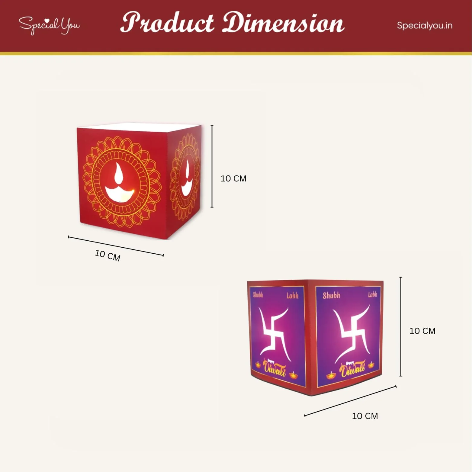 Paper Swastik & Diya Votive with Tea Light Candles for Diwali Decor - Image 4