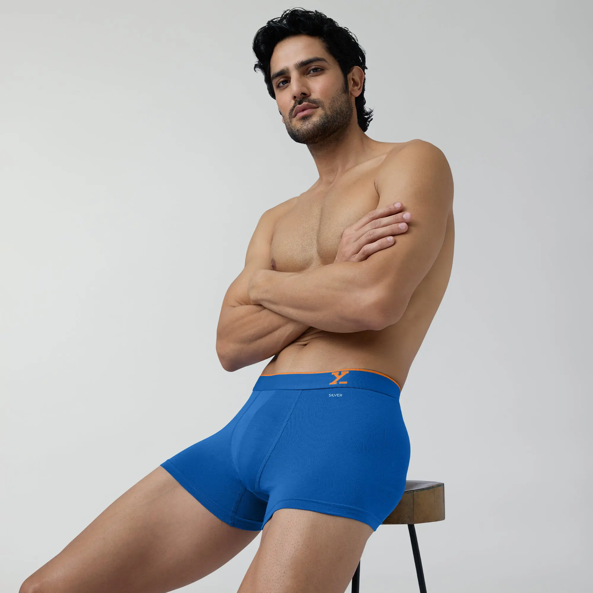 Parallax Aero Traq Cotton Trunks Blue Black (Pack of 6) - Image 2