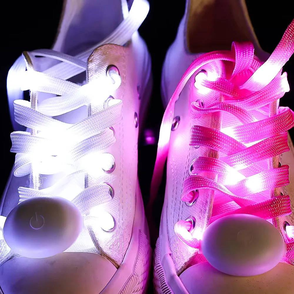 Party Flashing Led Shoelaces Light Up Led Glowing Shoe laces Random Color 1 Pair - Image 6