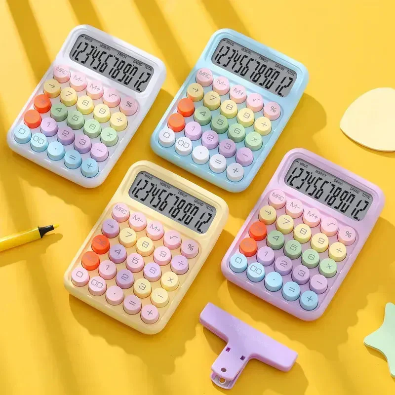 Pastel: Cute & Quirky Aesthetic Calculator with 12-Digit Display, Large Buttons & Pastel Color Design for Office & Students - Image 2