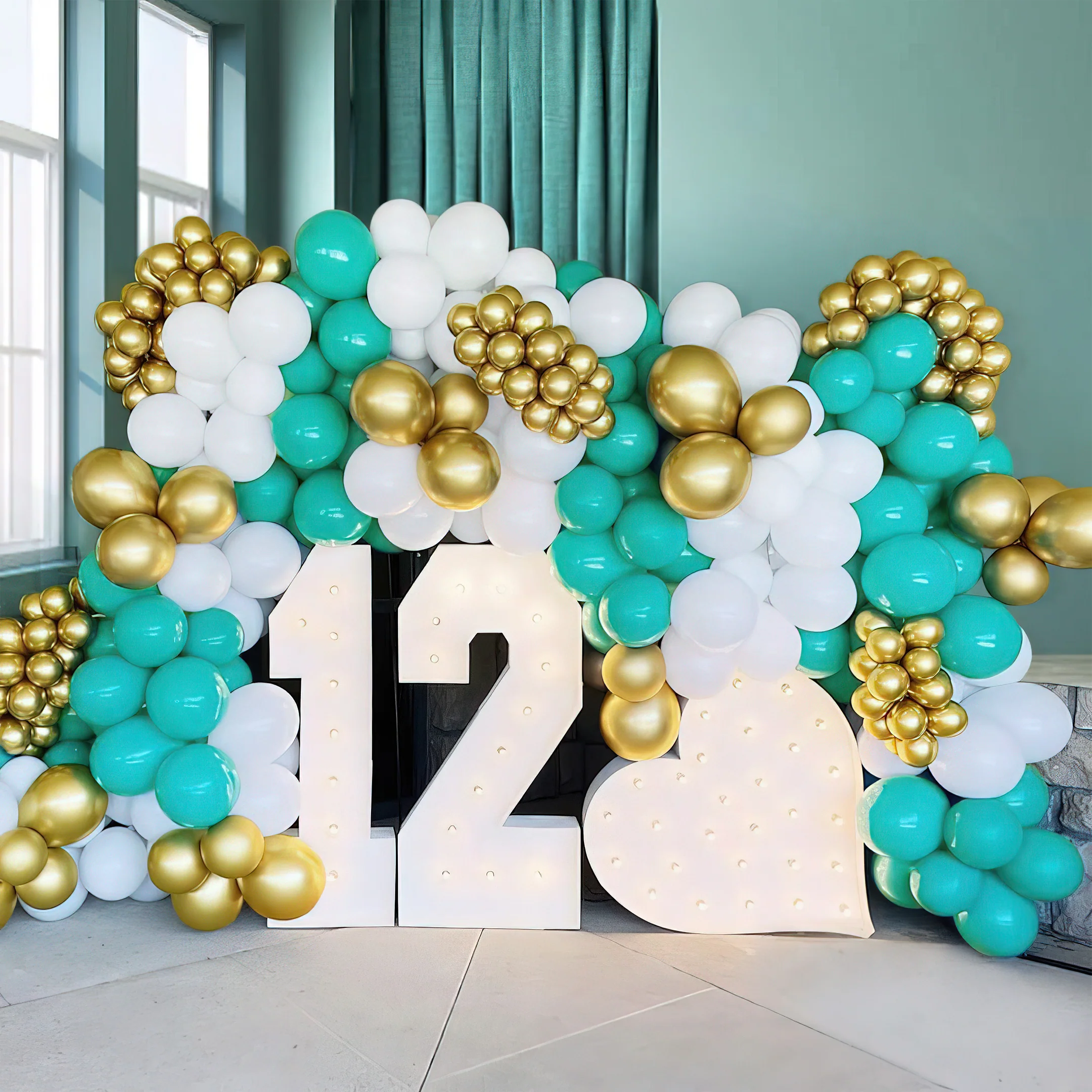 Pastel Mint Green Balloons party decoration-50pcs - Image 7