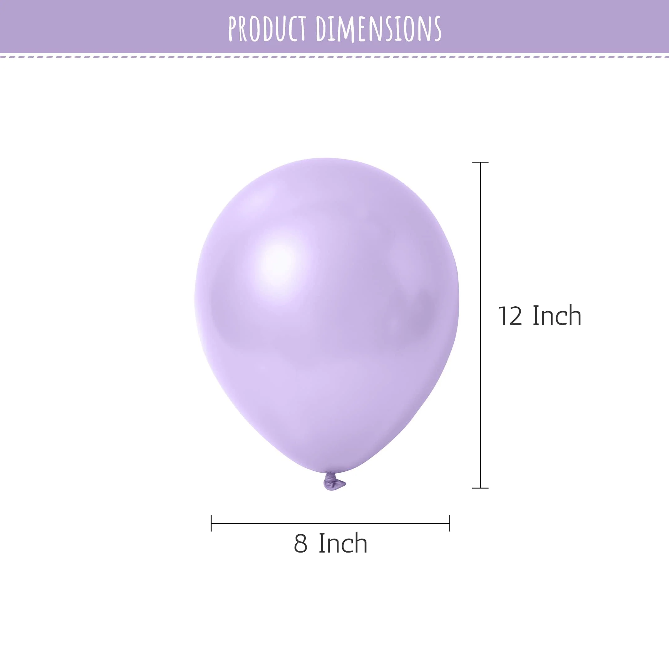 Pastel Purple Balloons for party decoration pack of 50 Items - Image 3
