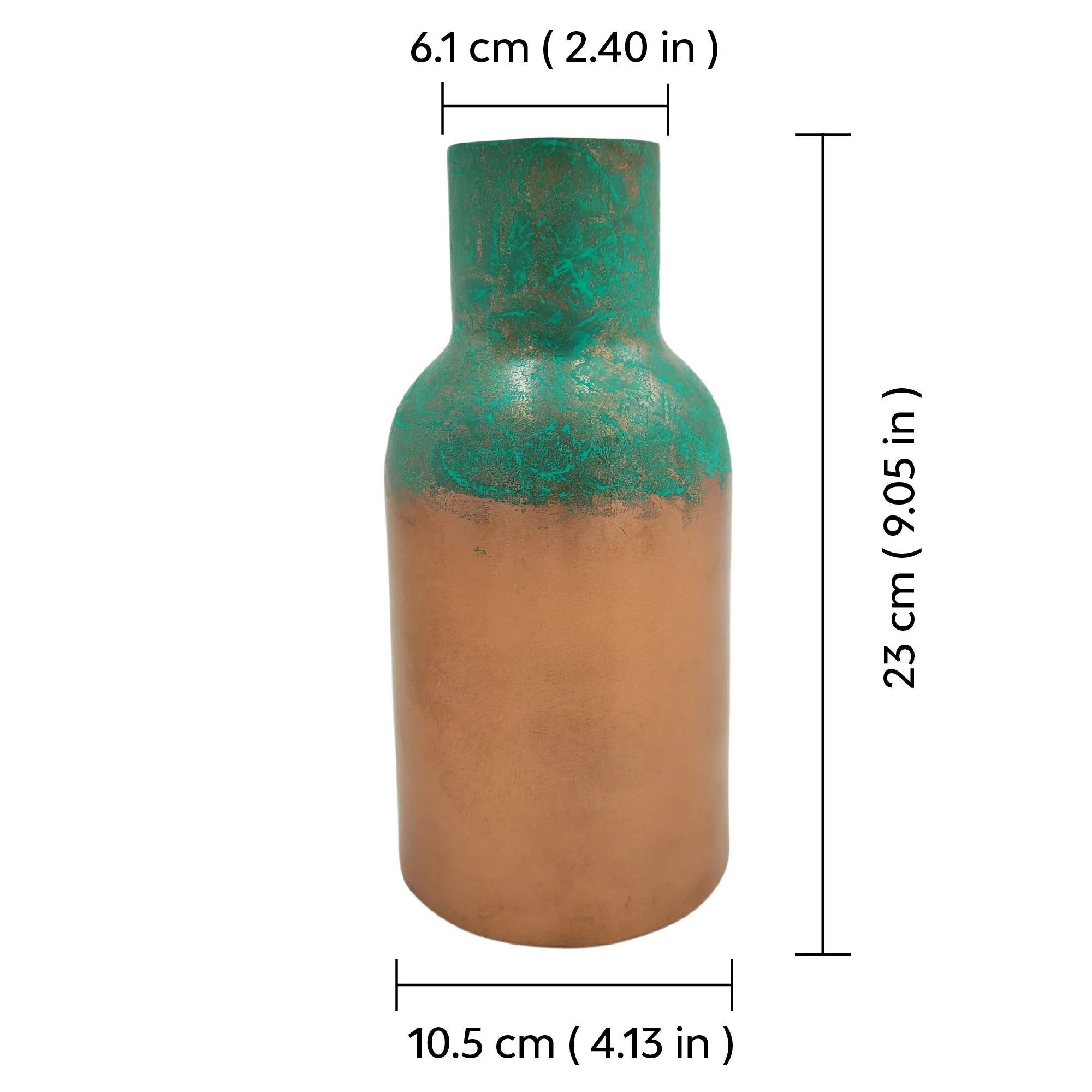 Patina Jar Metal Vase - Image 19