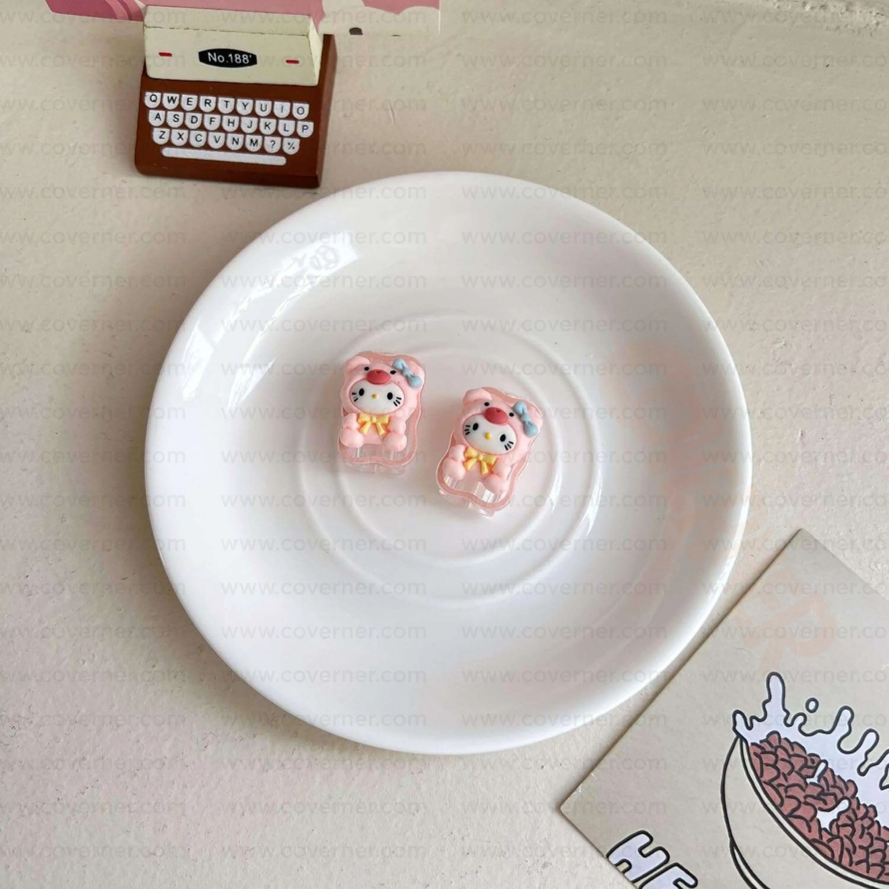 Pawsy in Pink – Charger & Cable Protector Set | CharmPop Series by Coverner India - Image 4