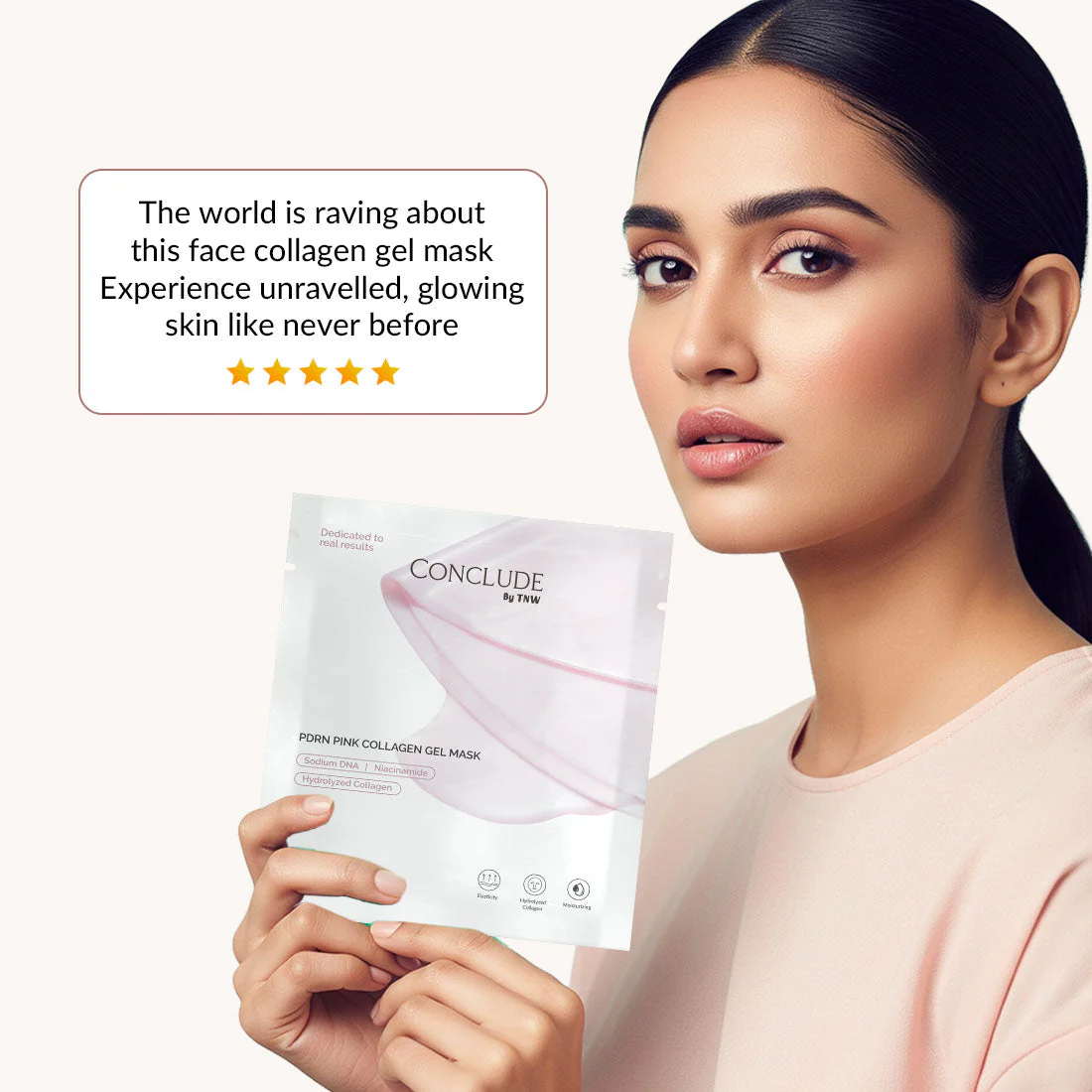 PDRN Pink Collagen Gel Mask | Rejuvenating, Hydrating & Radiance-Boosting | Made in Korea - Image 4