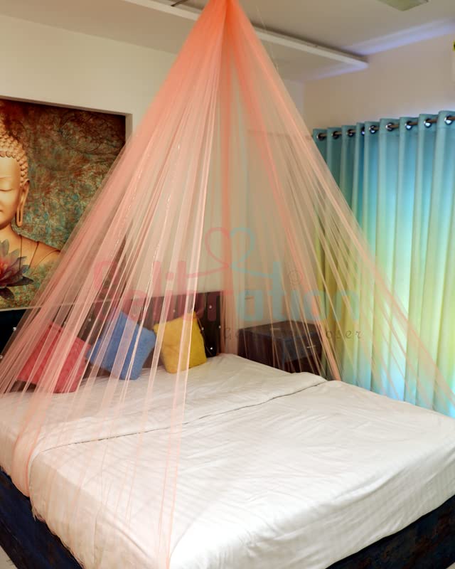 Peach Color Decoration Net Cabana Tent (With 10M Led Light) - Image 3