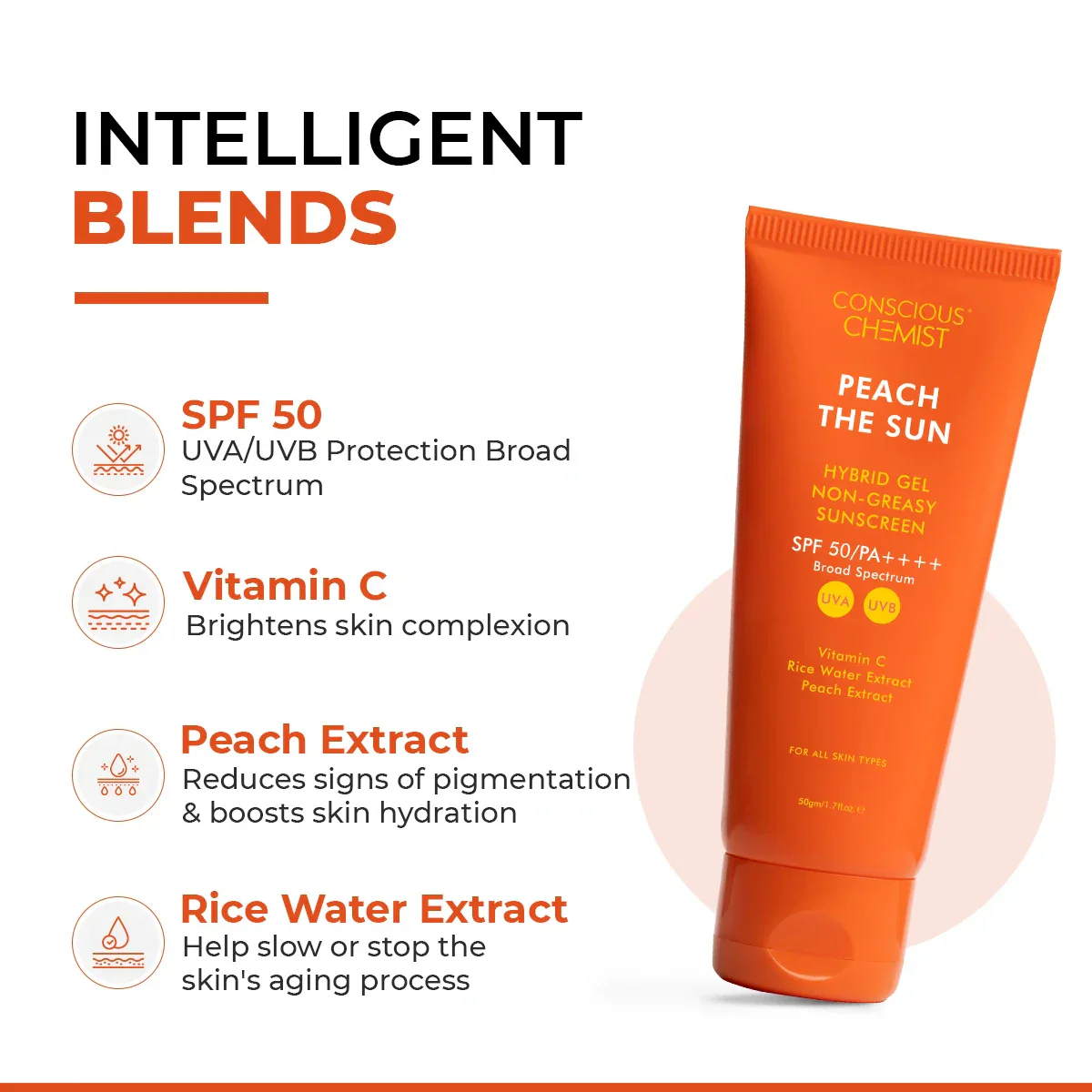 Peach The Sun | SPF 50 PA++++ | 50 gms | BS - Image 4