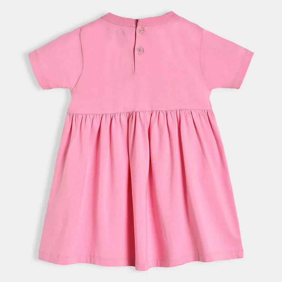 Peanuts™ Candy Pink Printed Cotton Baby Girl Frock Newborn Pack of 2 - Image 5