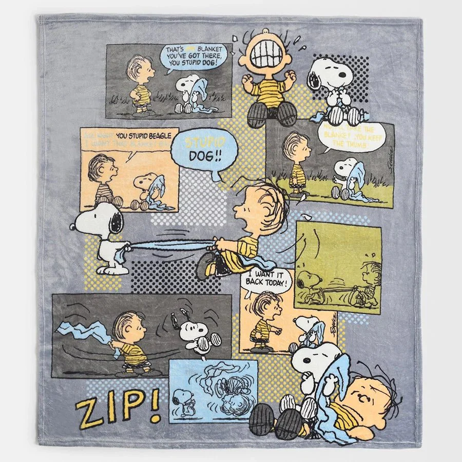 Peanuts™ Flurry Baby Blanket Grey - Image 3