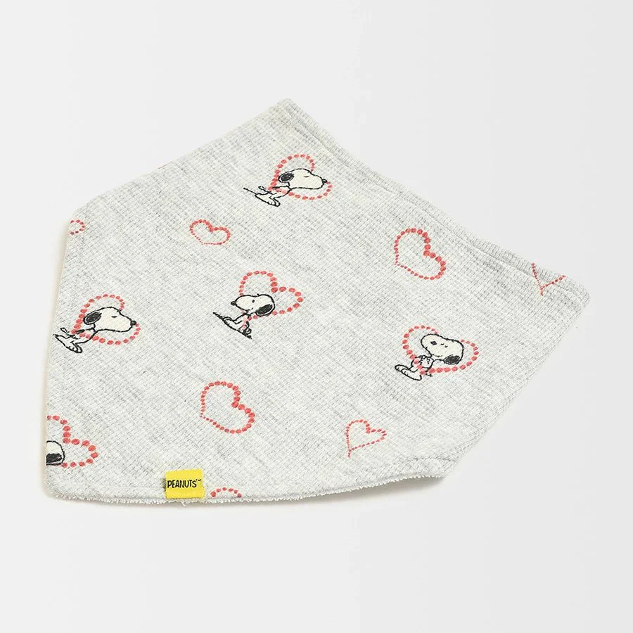 Peanuts™ Grey Printed Triangle Bibs (Pack of 2) - Image 3