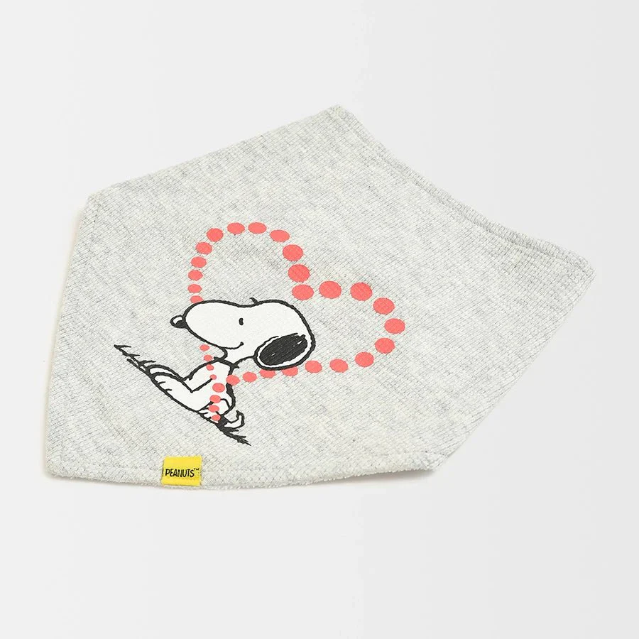 Peanuts™ Grey Printed Triangle Bibs (Pack of 2) - Image 5